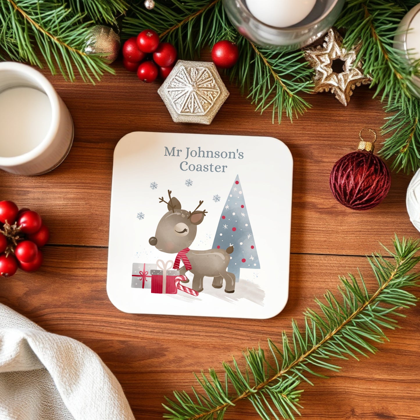 PERSONALISED CHRISTMAS TEACHER REINDEER MUG MG027