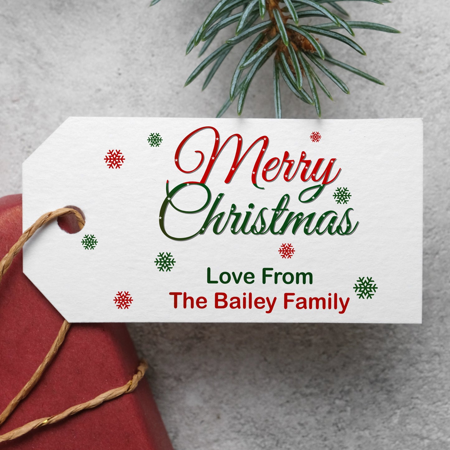 PERSONALISED MERRY CHRISTMAS GIFT TAGS