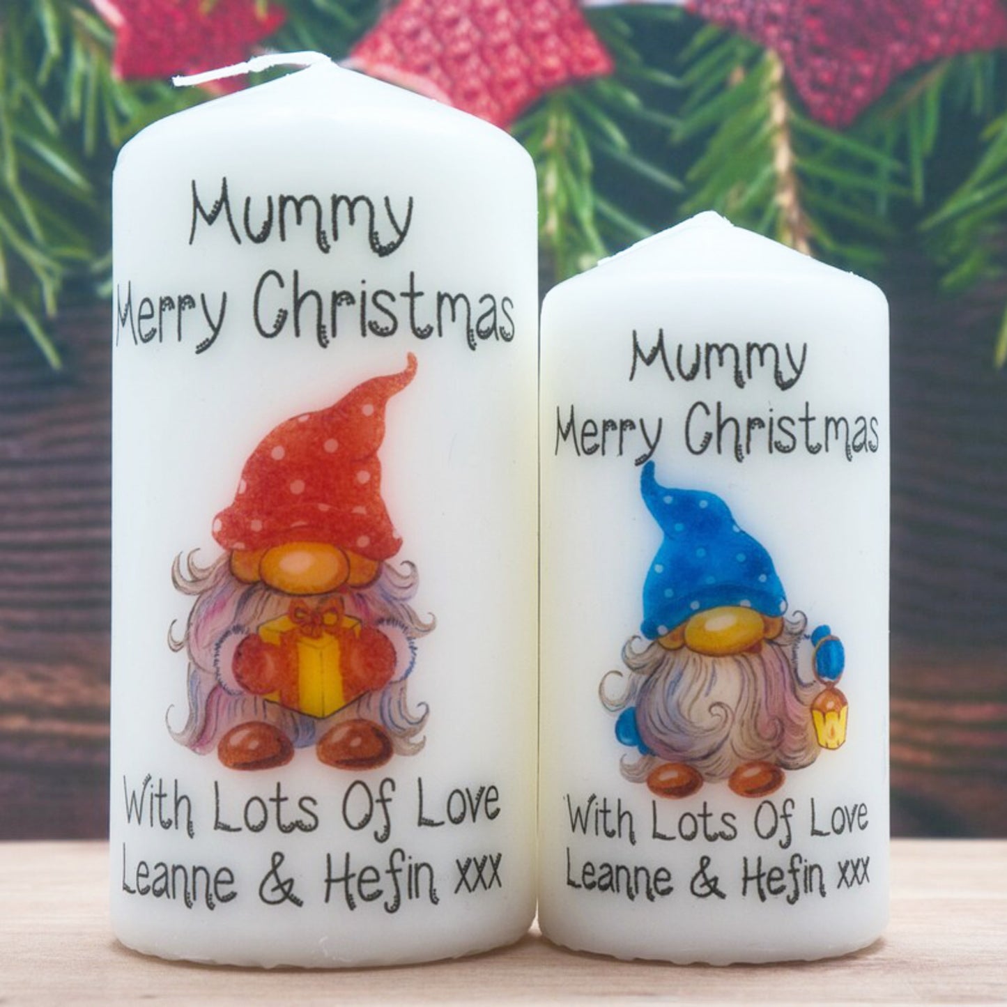 PERSONALISED CHRISTMAS GONK CANDLE