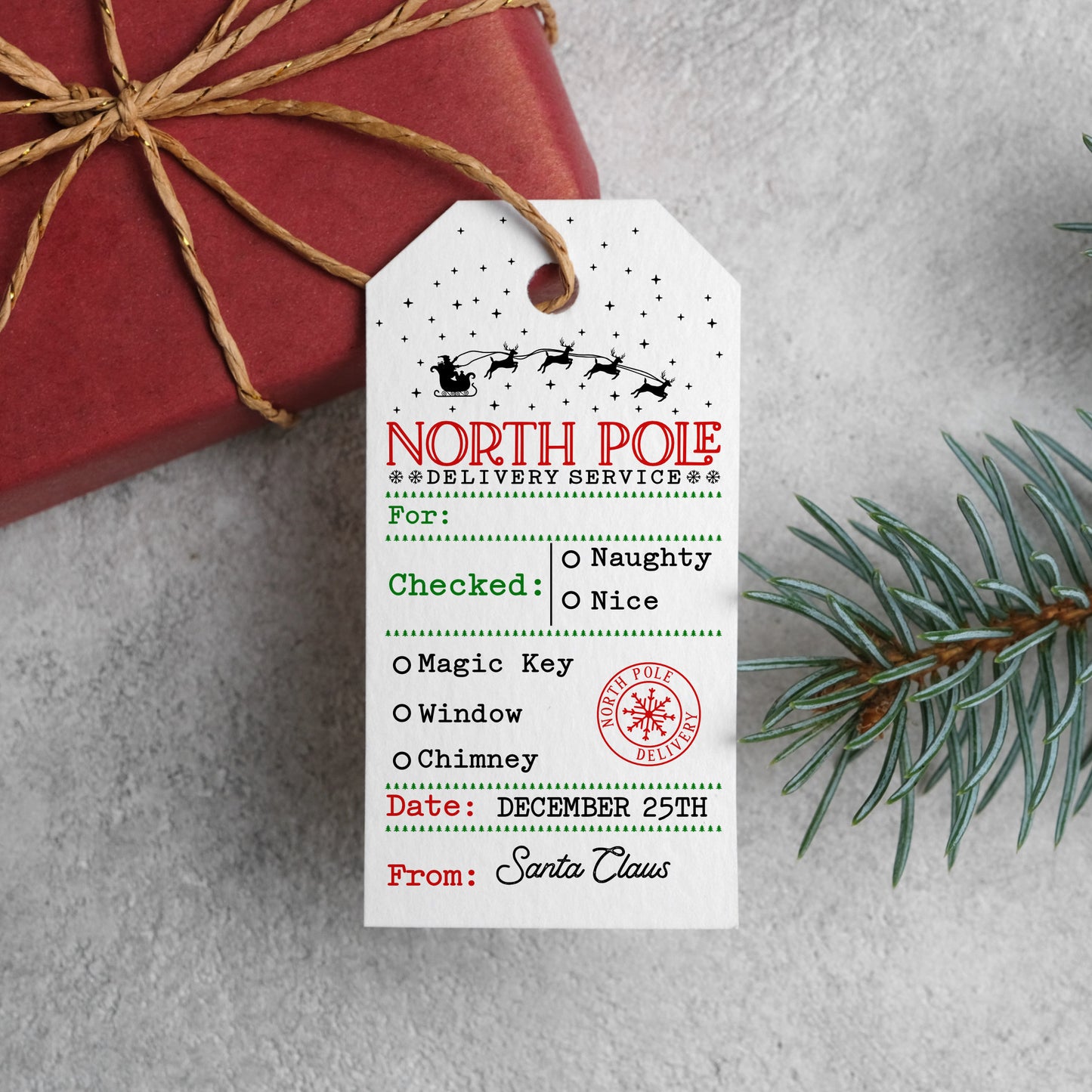 10 CHRISTMAS DELIVERY SERVICE GIFT TAGS T067