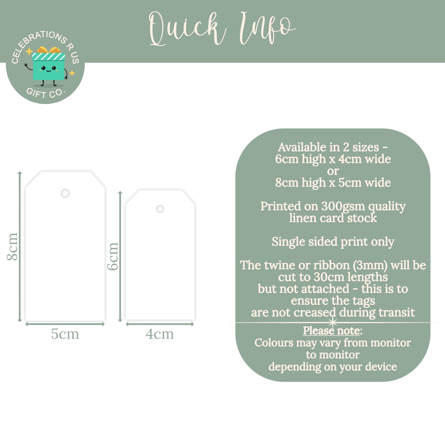 PERSONALISED FOLIAGE WHITE WEDDING TAGS (PK8 or PK15)