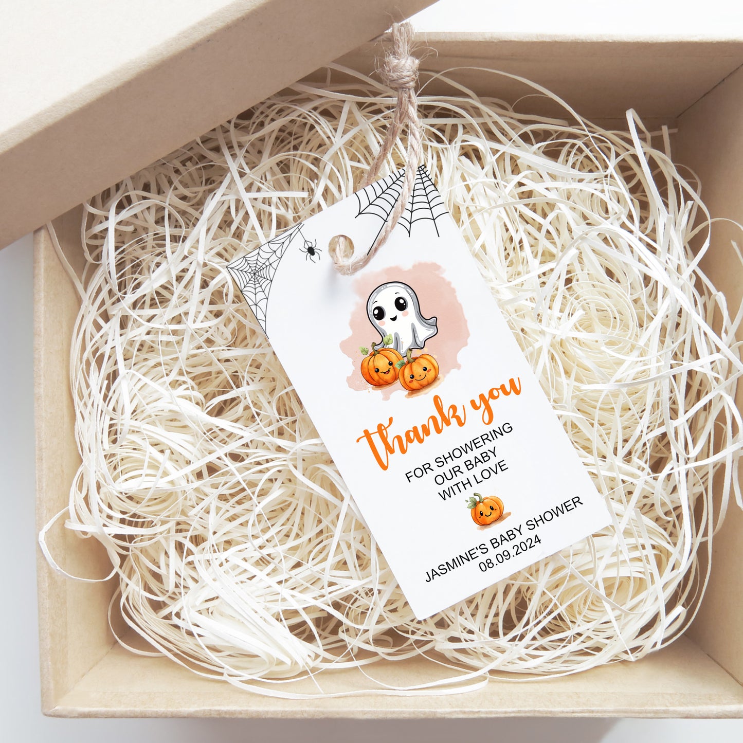PERSONALISED PK10 HALLOWEEN BABY SHOWER TAGS T055
