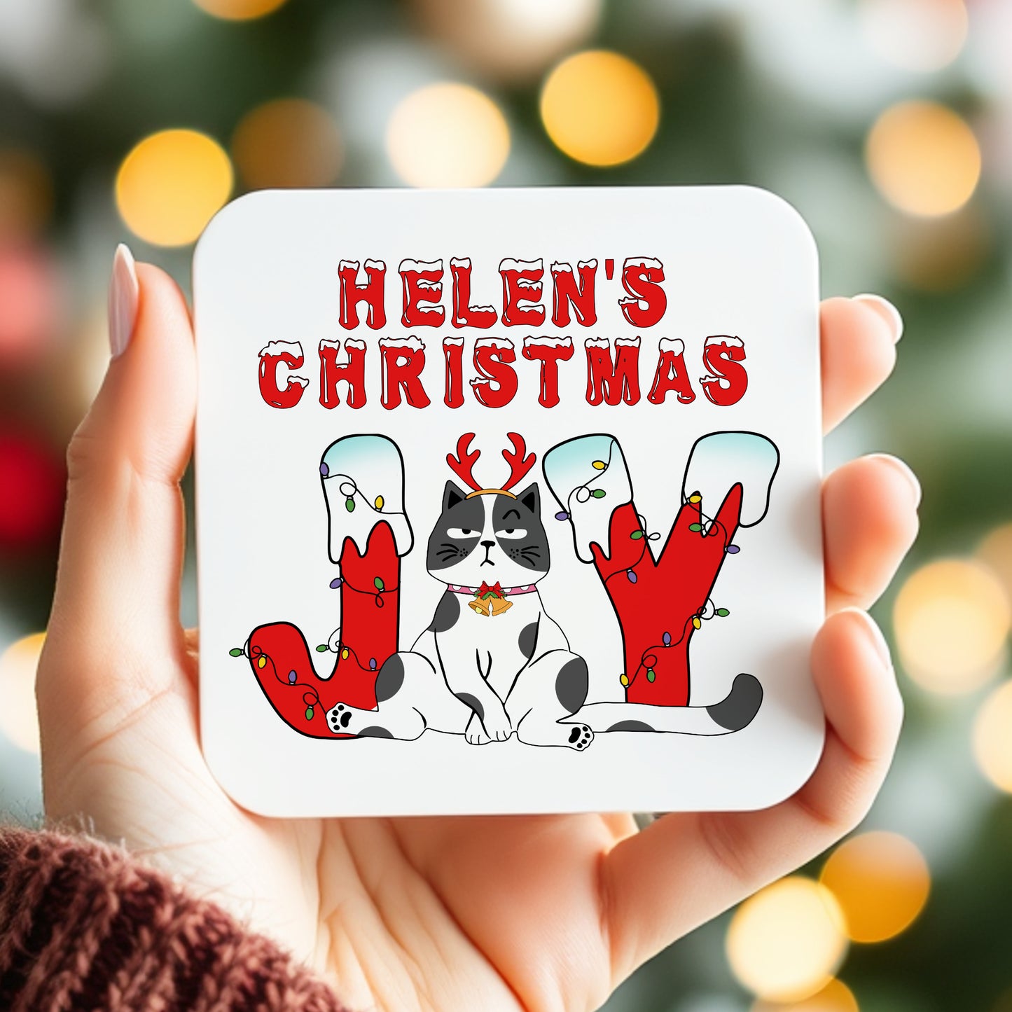 PERSONALISED CHRISTMAS "JOY" MUG