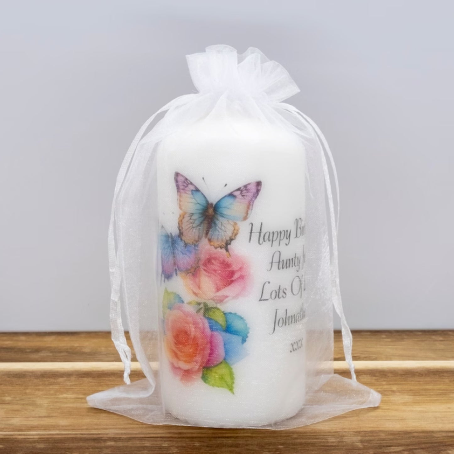 PERSONALISED BUTTERFLY BIRTHDAY CANDLE P001