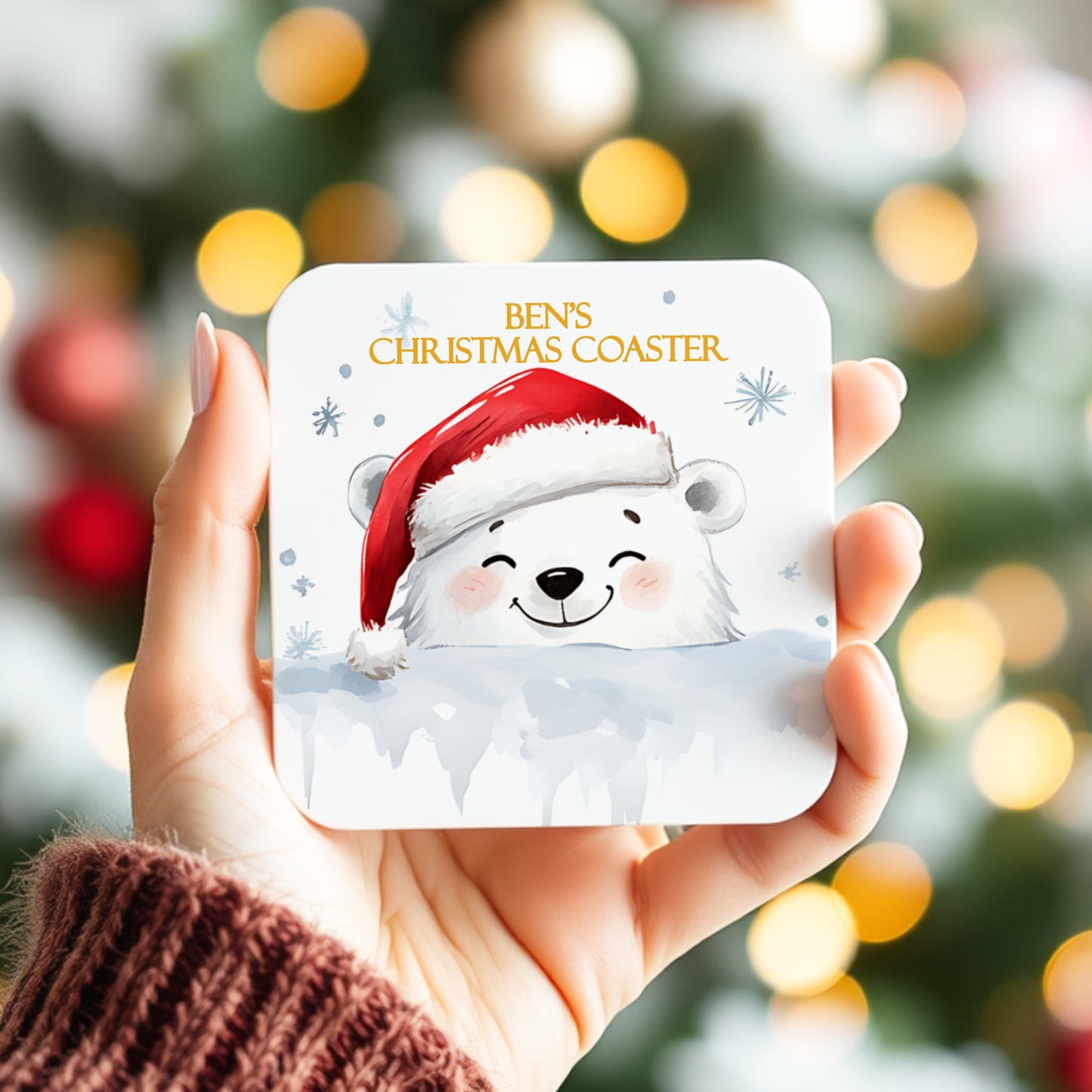 PERSONALISED POLAR BEAR CHRISTMAS MUG