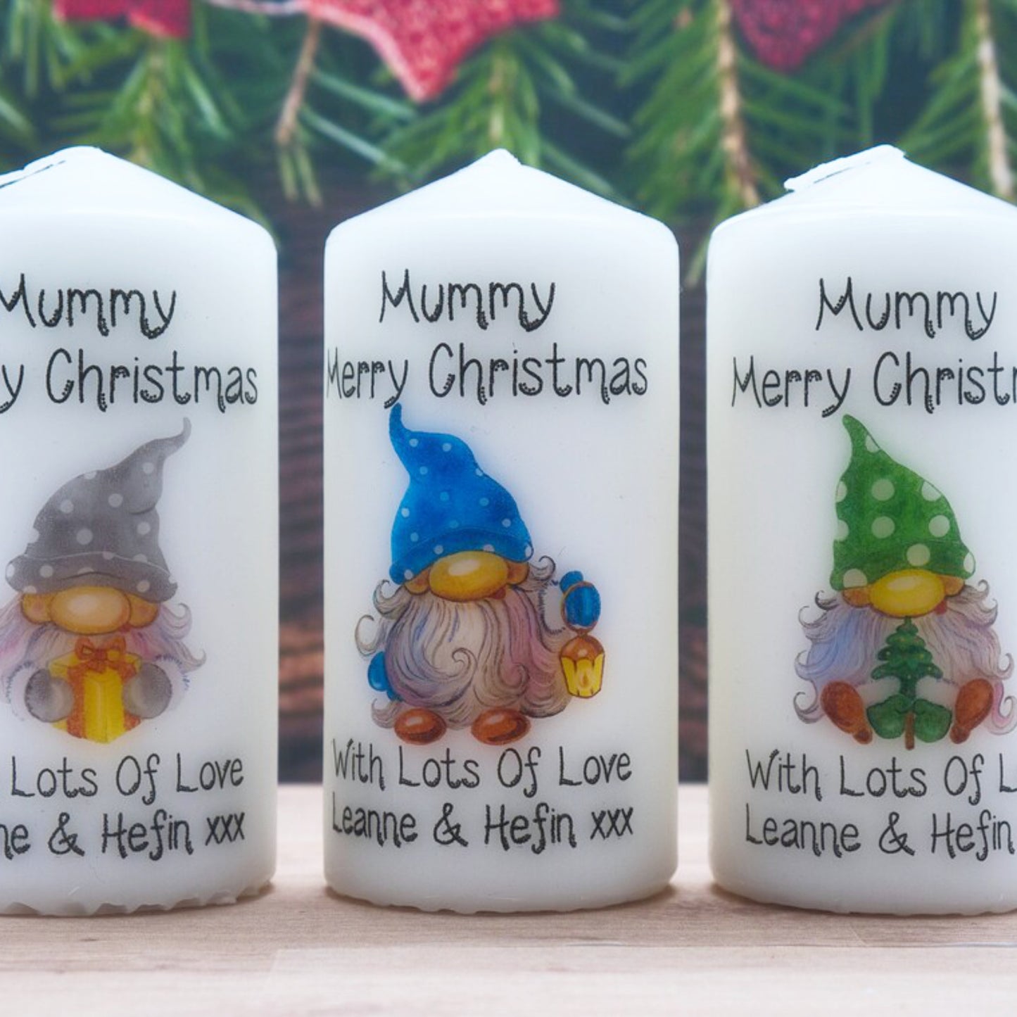 PERSONALISED CHRISTMAS GONK CANDLE