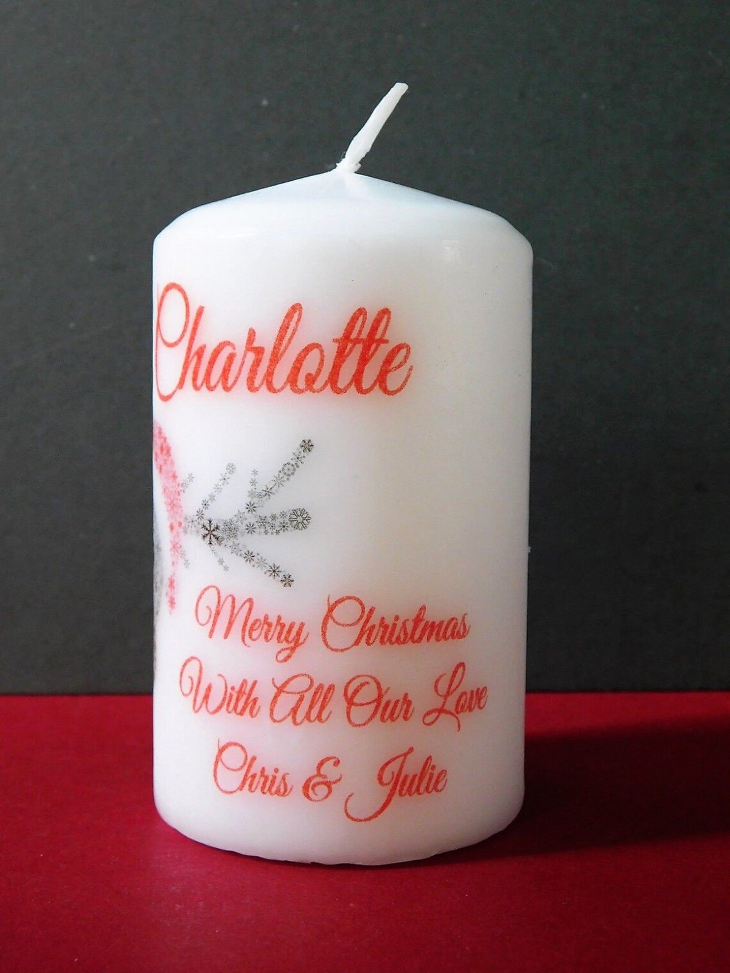 PERSONALISED RUDOLPH CHRISTMAS CANDLE