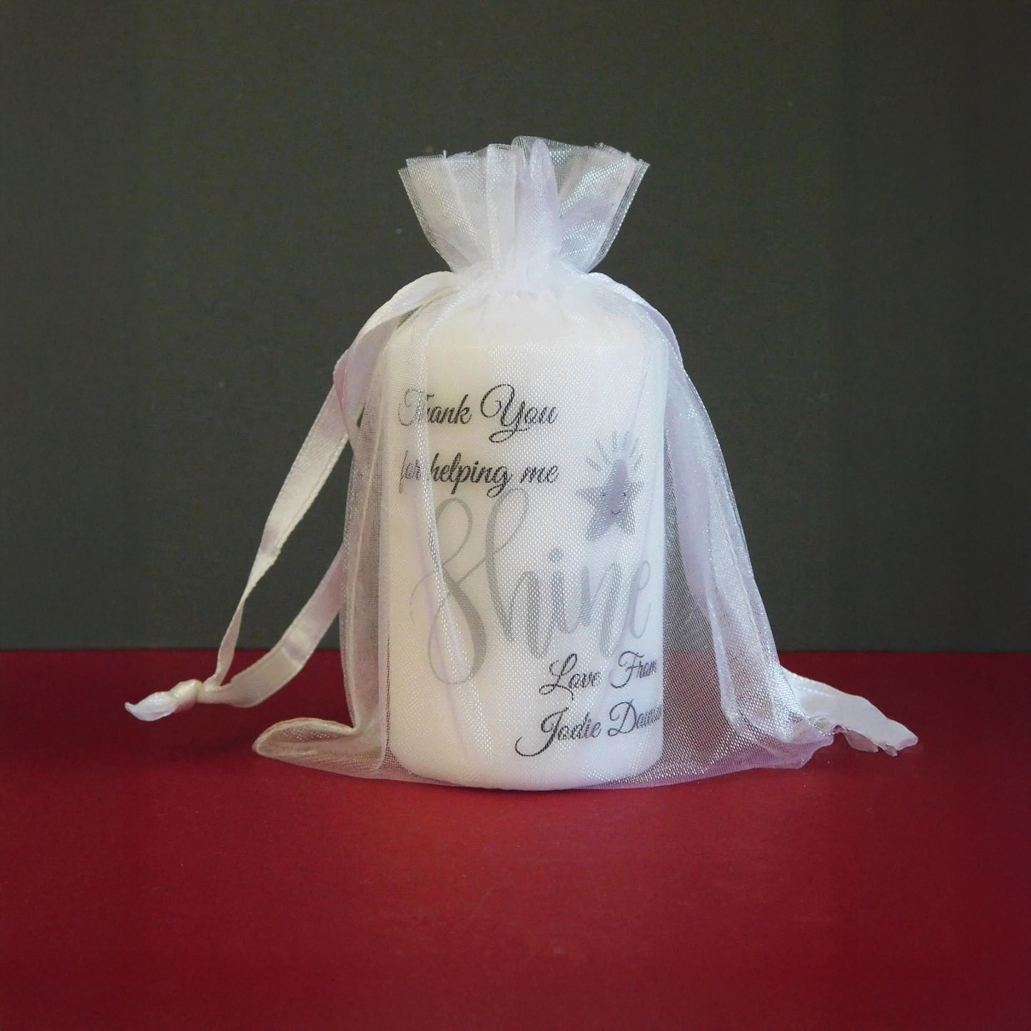 PERSONALISED THANK YOU SHINE CANDLE