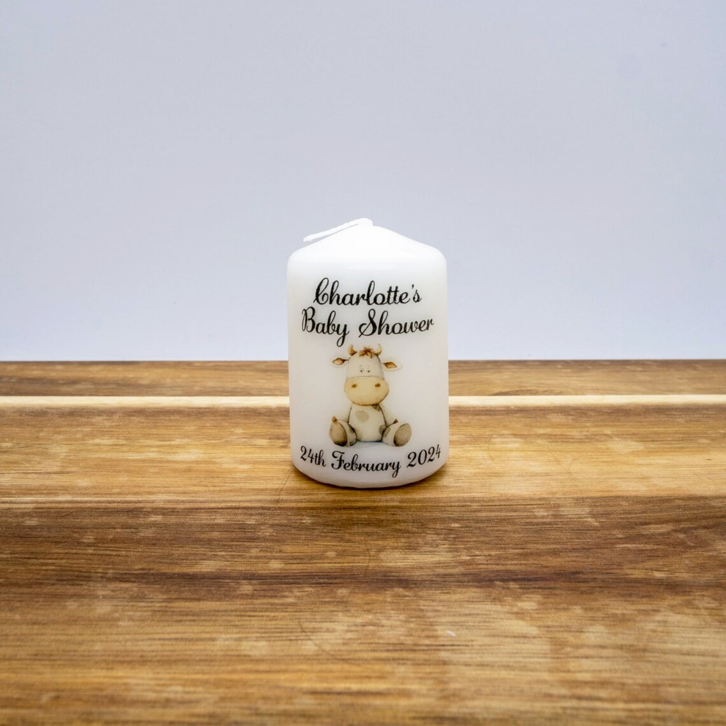 PERSONALISED PK10 6CM NEUTRAL ANIMAL BABY SHOWER CANDLES M005