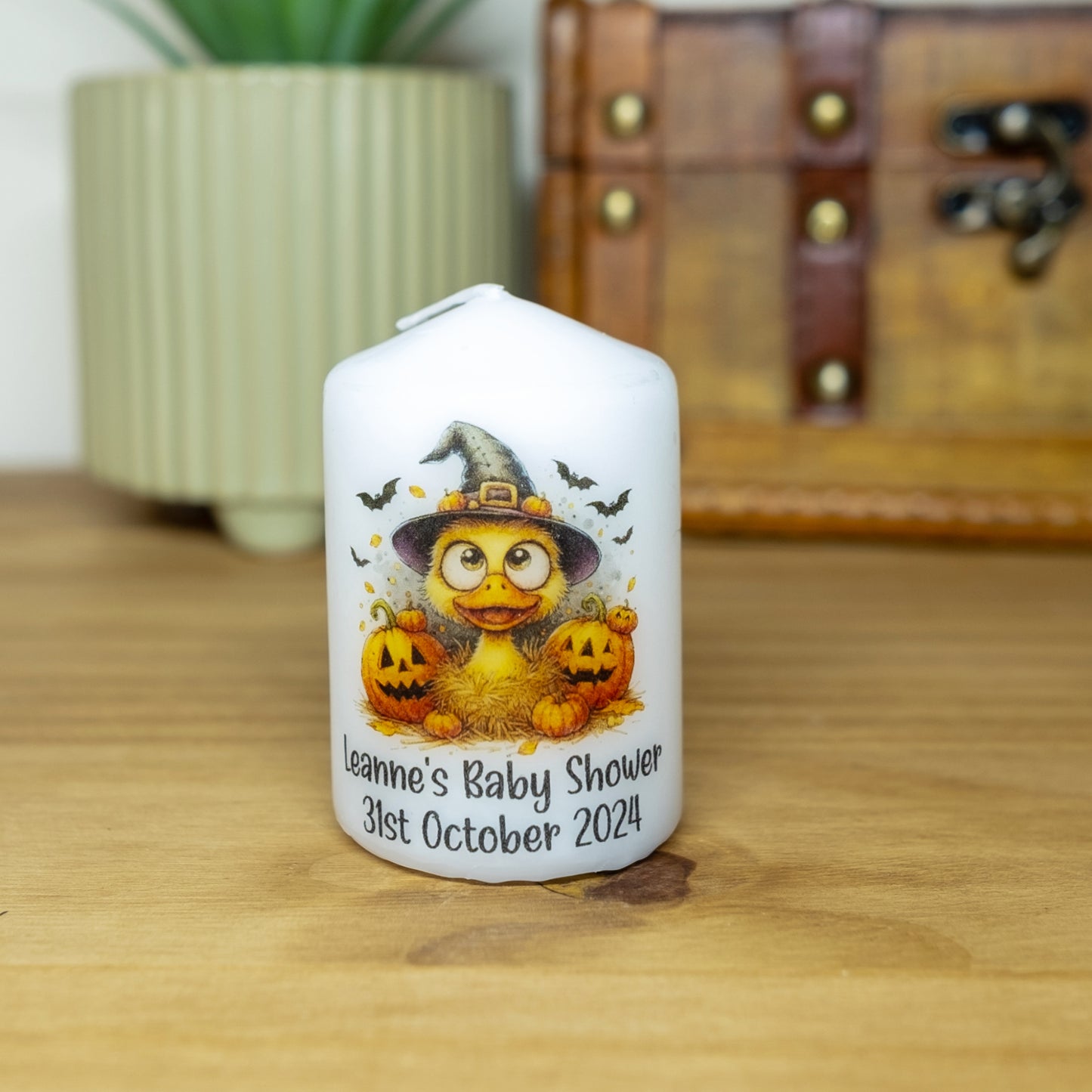 PERSONALISED PK10 HALLOWEEN ANIMAL FAVOUR CANDLES M029