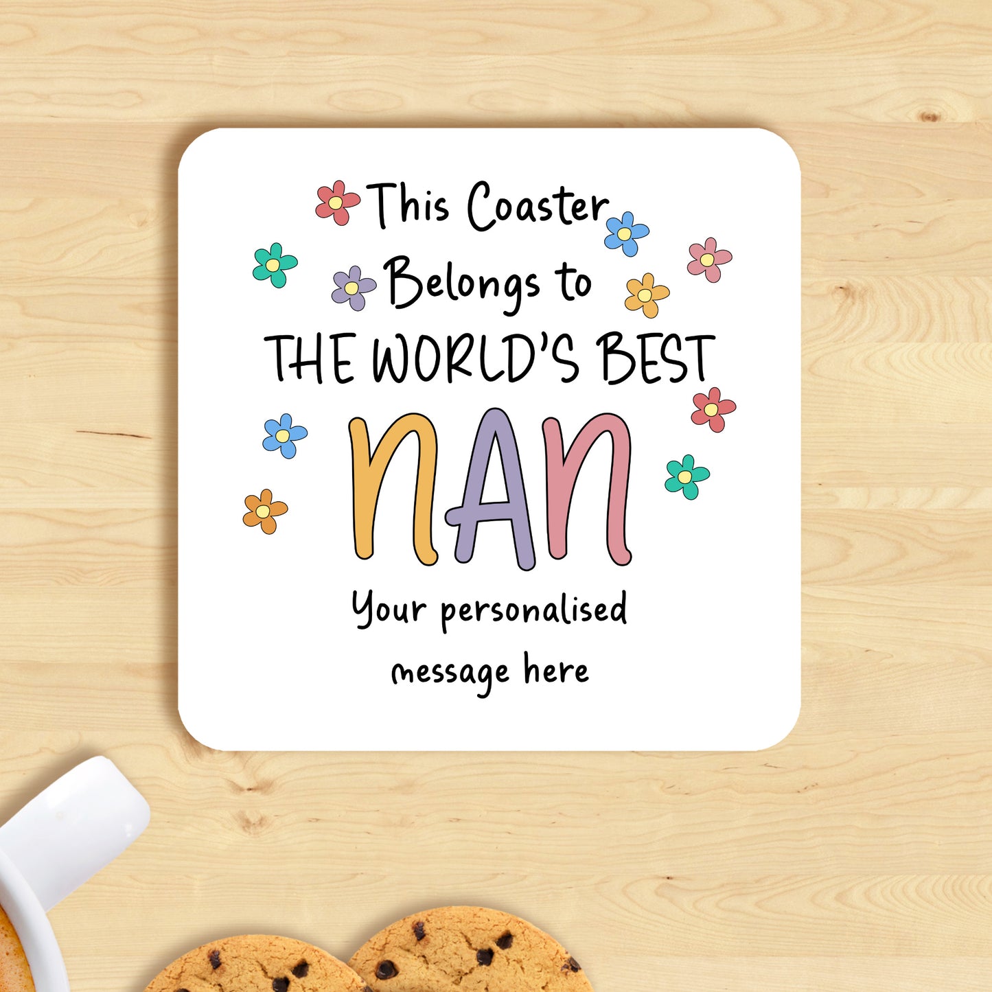 PERSONALISED WORLD'S BEST NAN MUG AND COASTER MG073
