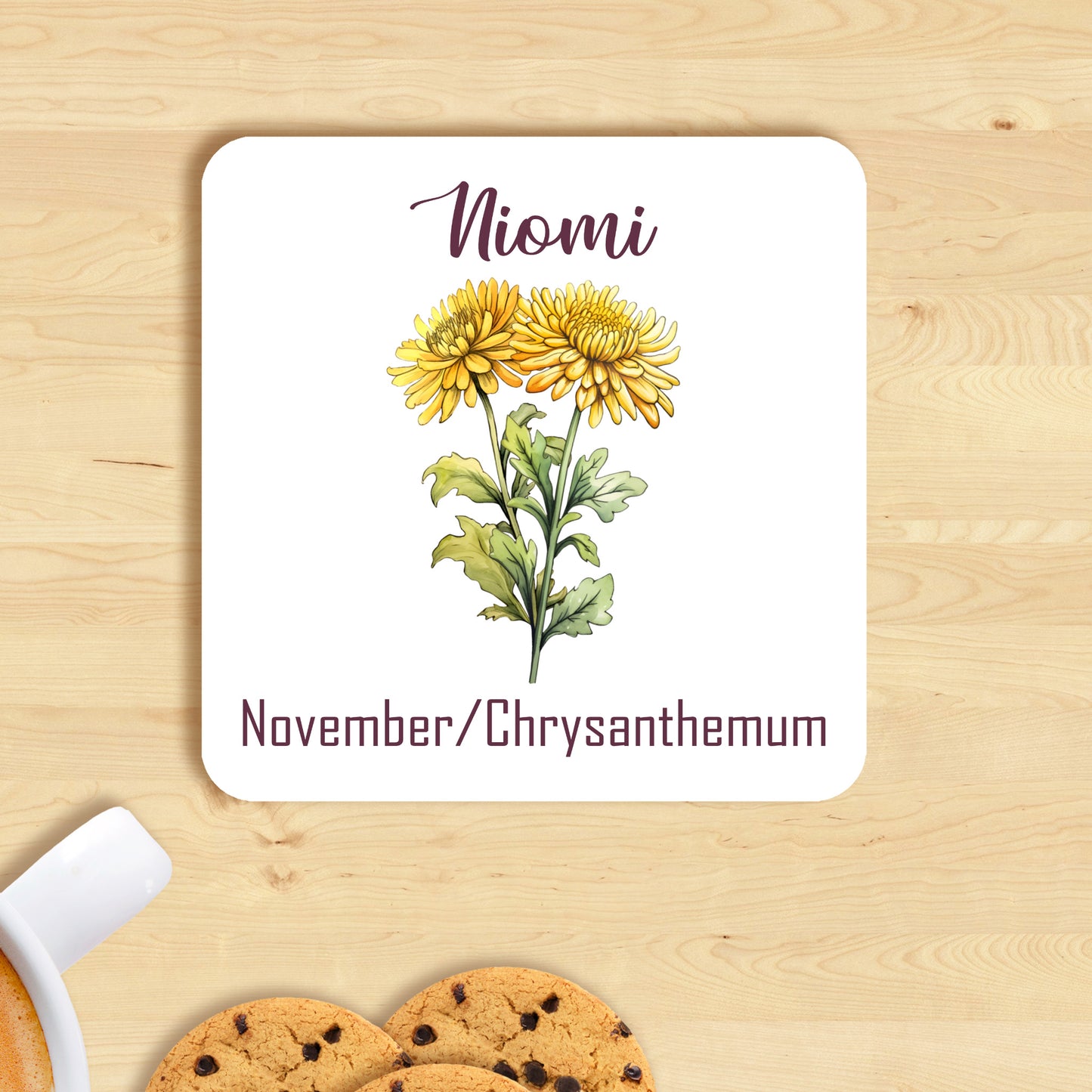 PERSONALISED BIRTH FLOWER MUG MG091