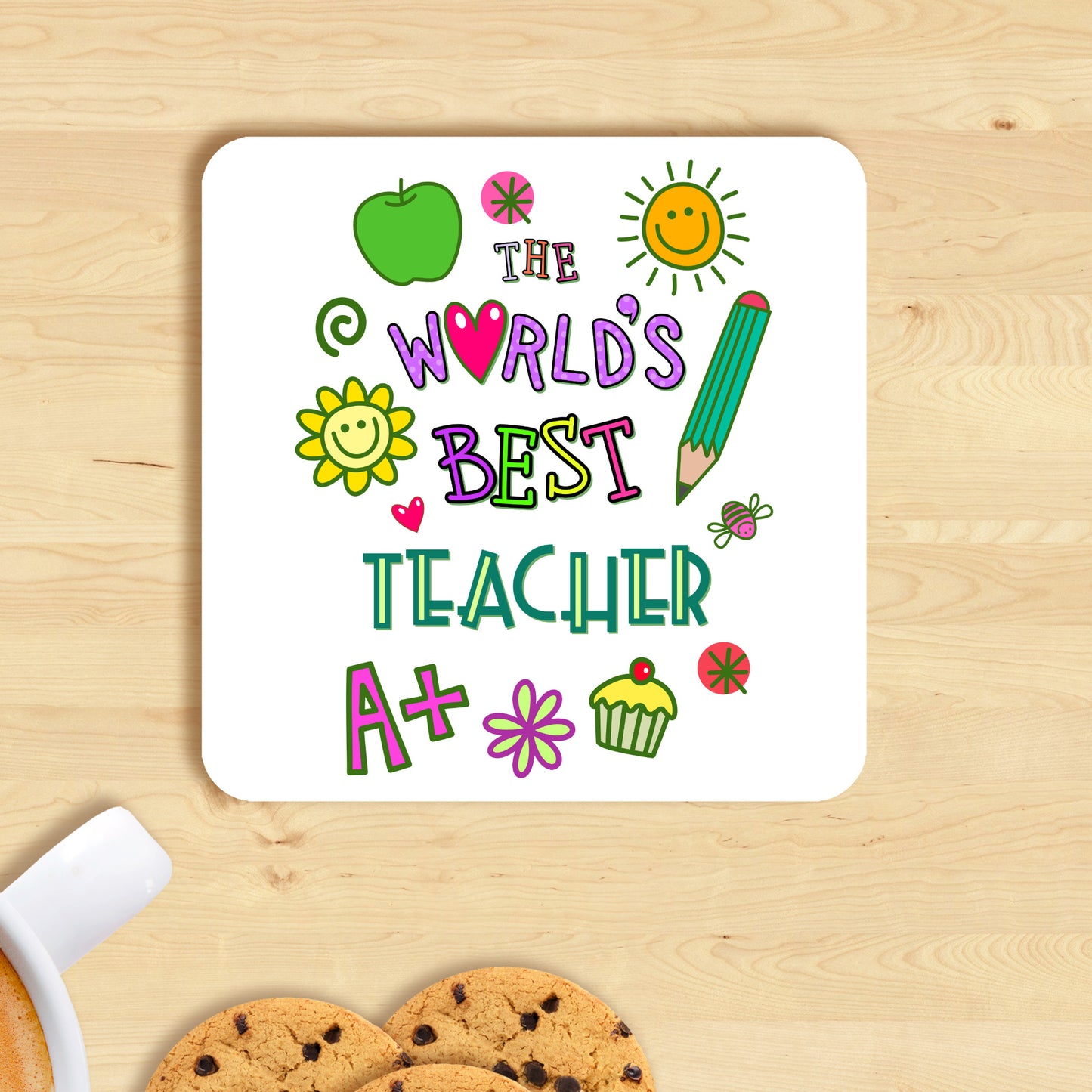 WORLD'S BEST TEACHER MUG AND COASTER - MG032