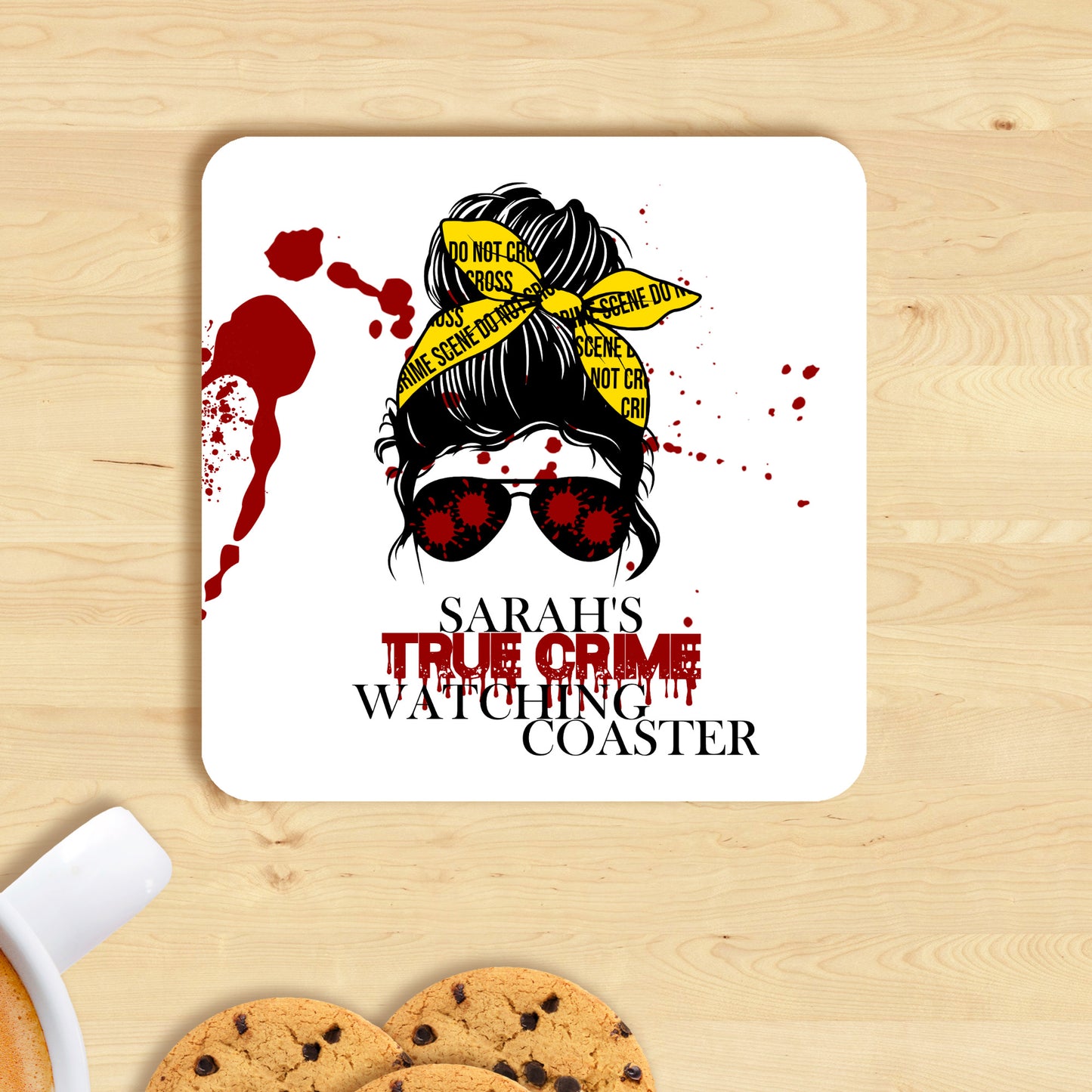 PERSONALISED MESSY BUN TRUE CRIME MUG MG046