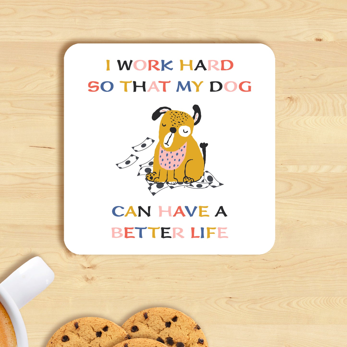 I WORK HARD DOG MUG MG122
