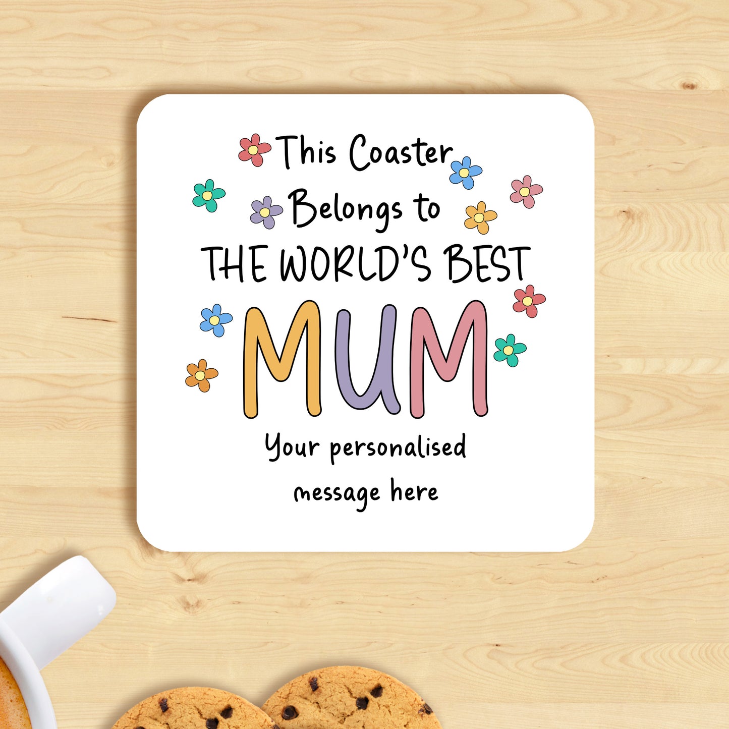 PERSONALISED WORLD'S BEST MUM MUG AND COASTER MG070