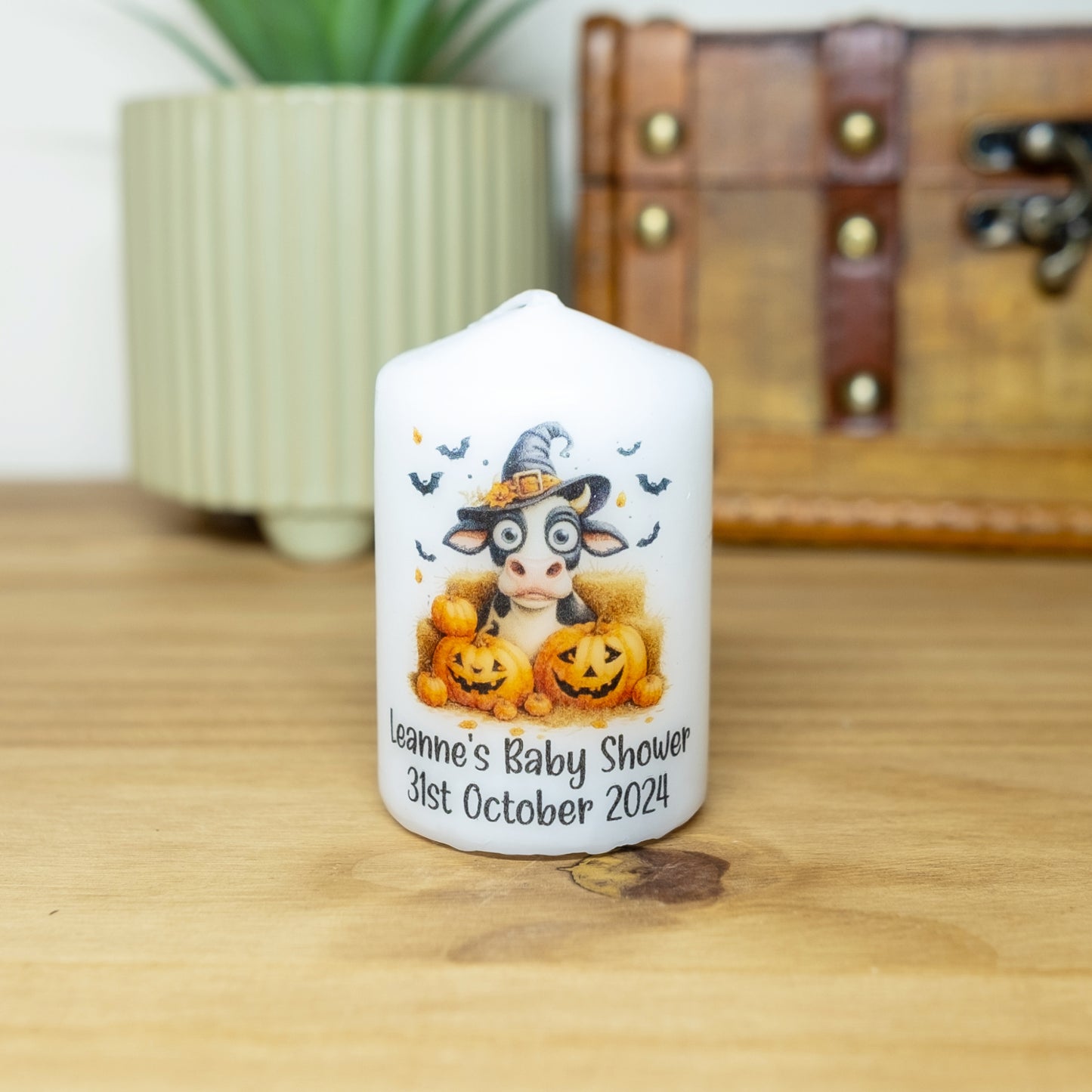 PERSONALISED PK10 HALLOWEEN ANIMAL FAVOUR CANDLES M029
