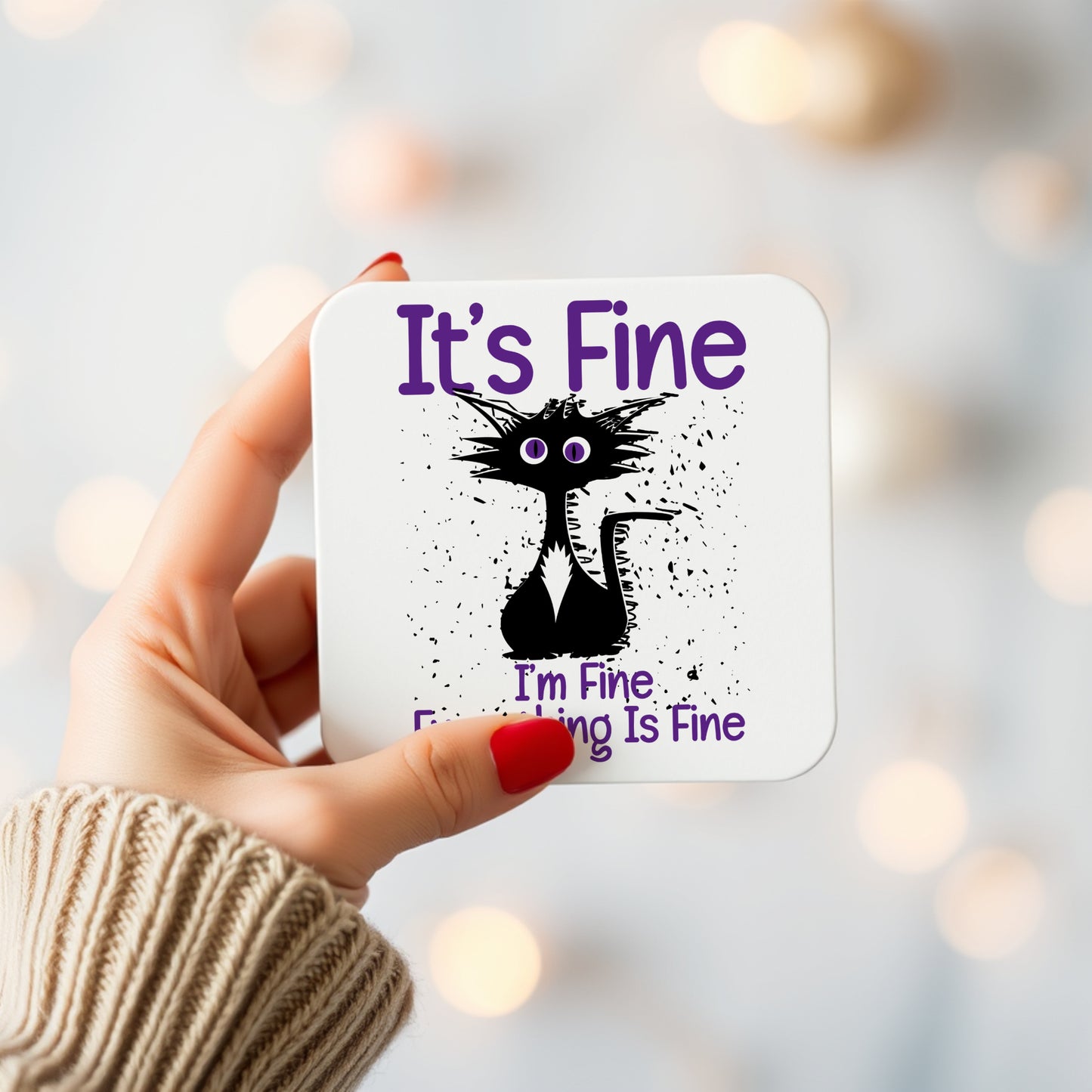 IT'S FINE CAT COASTER MG017