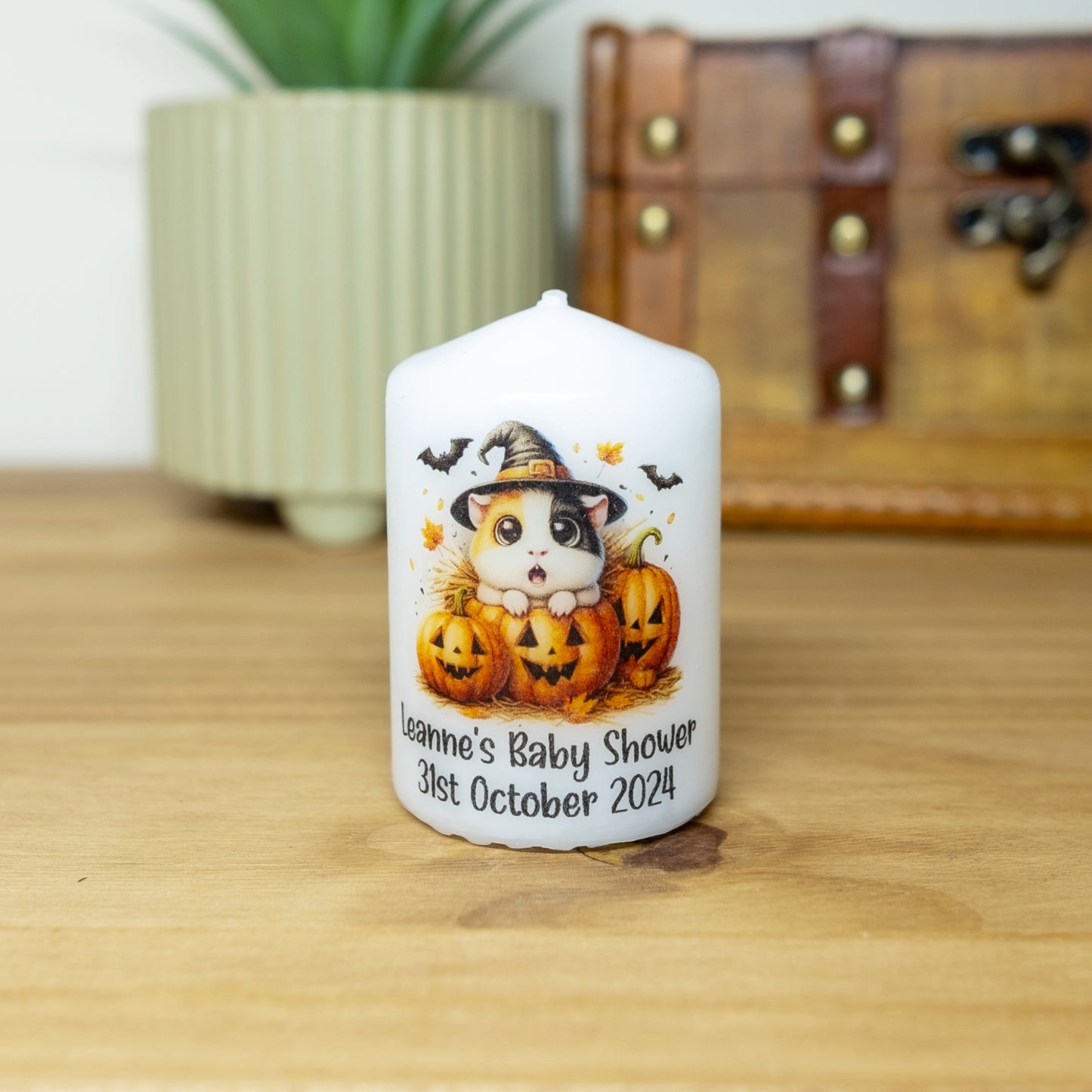 PERSONALISED PK10 HALLOWEEN ANIMAL FAVOUR CANDLES M029