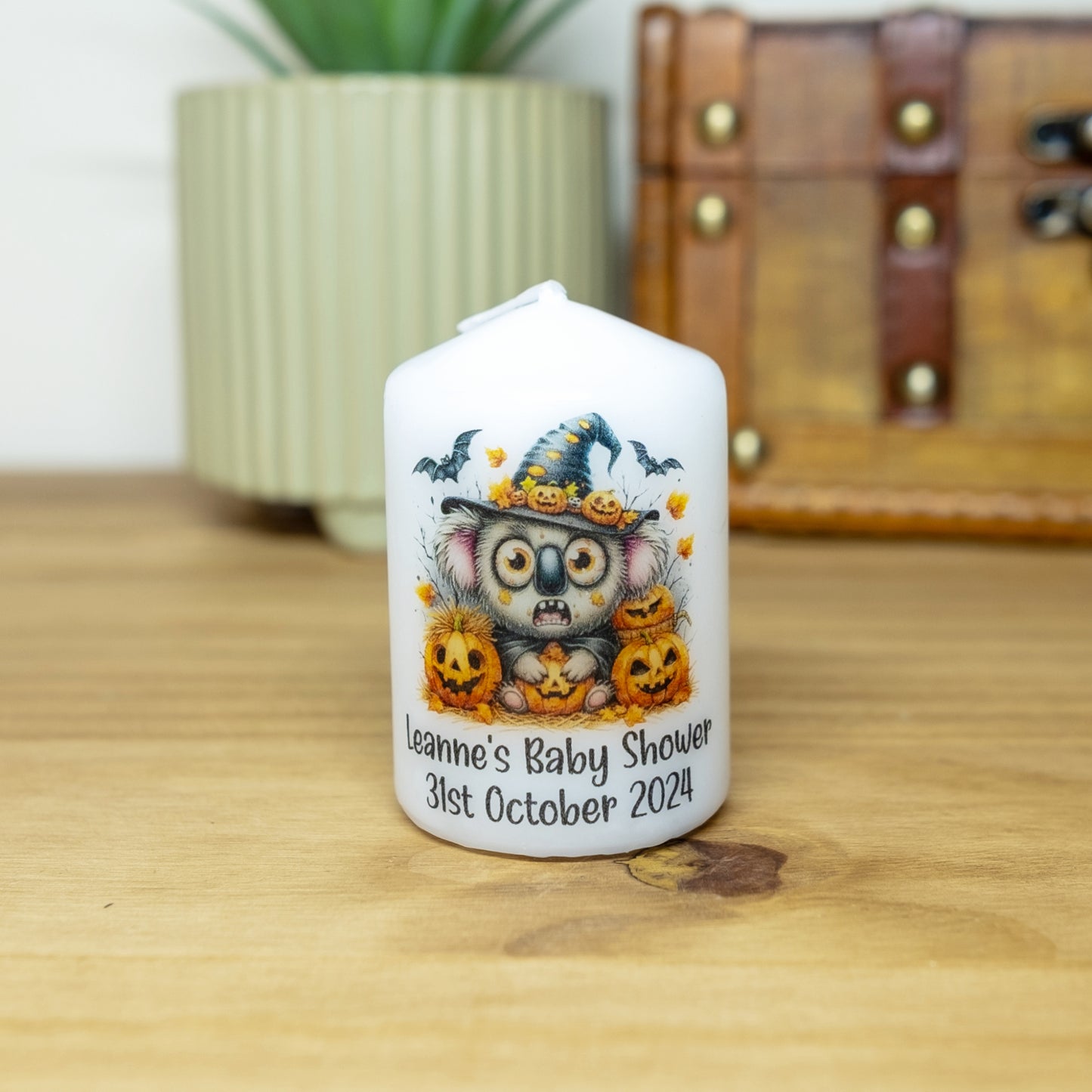 PERSONALISED PK10 HALLOWEEN ANIMAL FAVOUR CANDLES M029