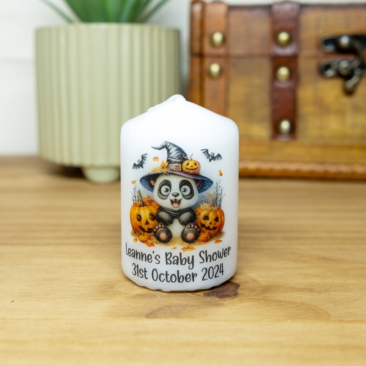 PERSONALISED PK10 HALLOWEEN ANIMAL FAVOUR CANDLES M029