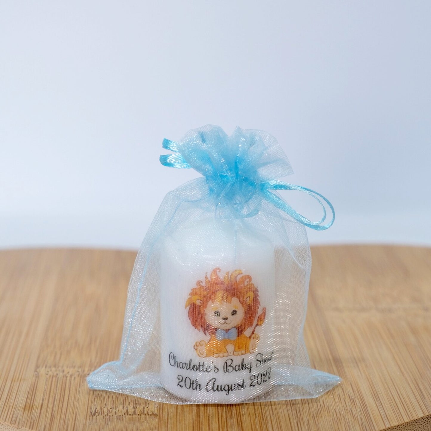 PERSONALISED PK10 CUTE ANIMALS BABY SHOWER 6CM CANDLES M003