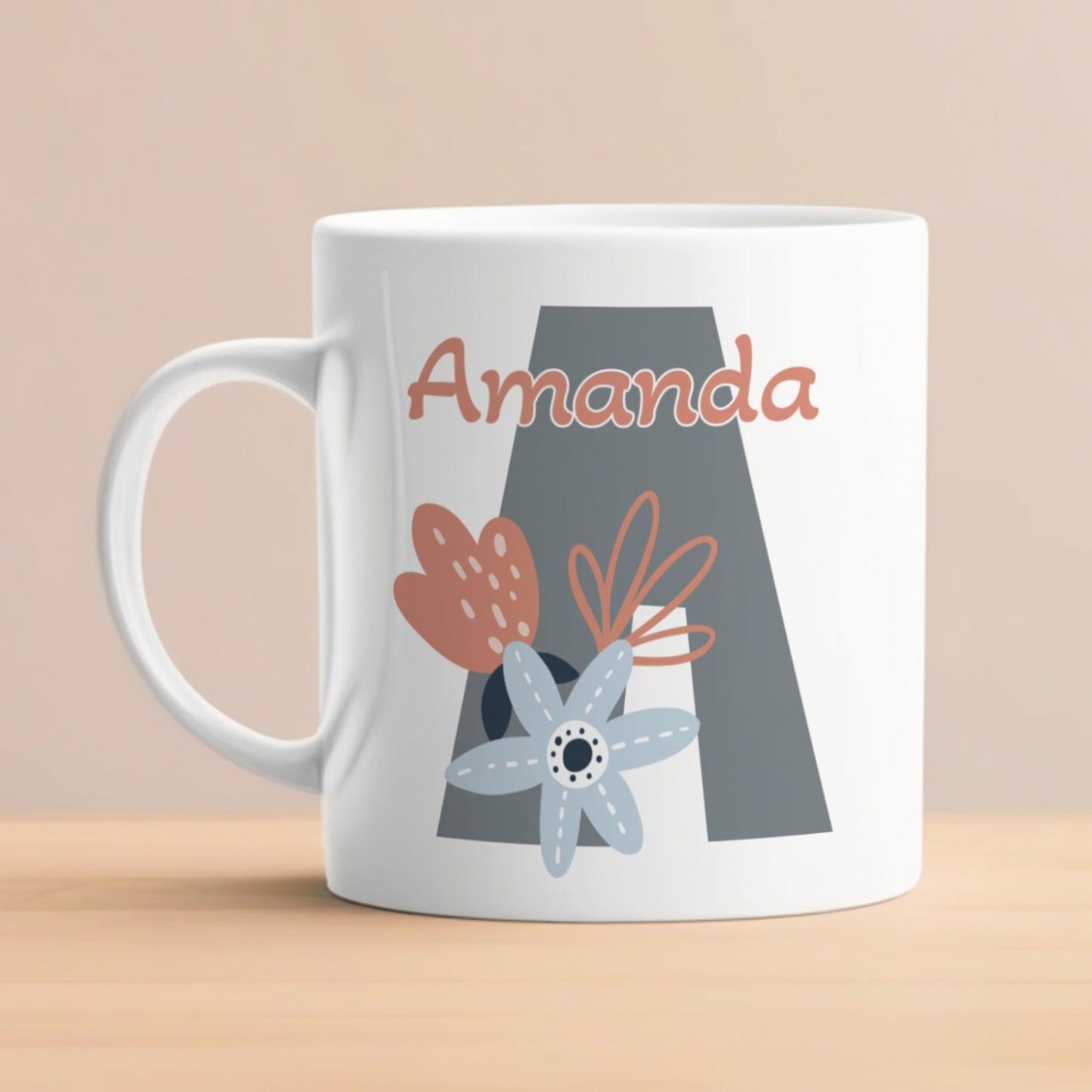 PERSONALISED BOHO FLOWERS MUG MG002
