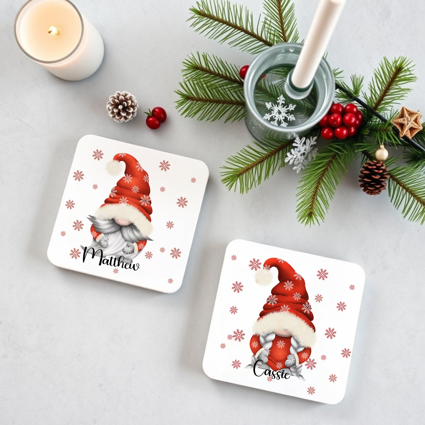PERSONALISED RED GONK / GNOME CHRISTMAS MUG