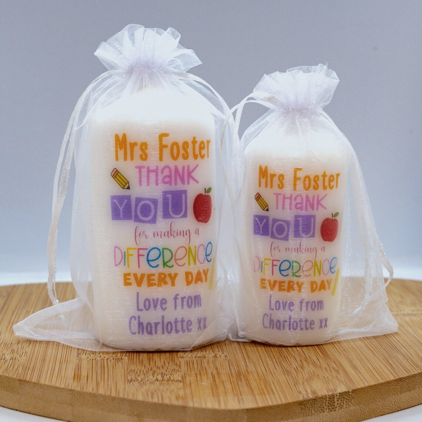 PERSONALISED MAKING A DIFFERENCE CANDLE P068