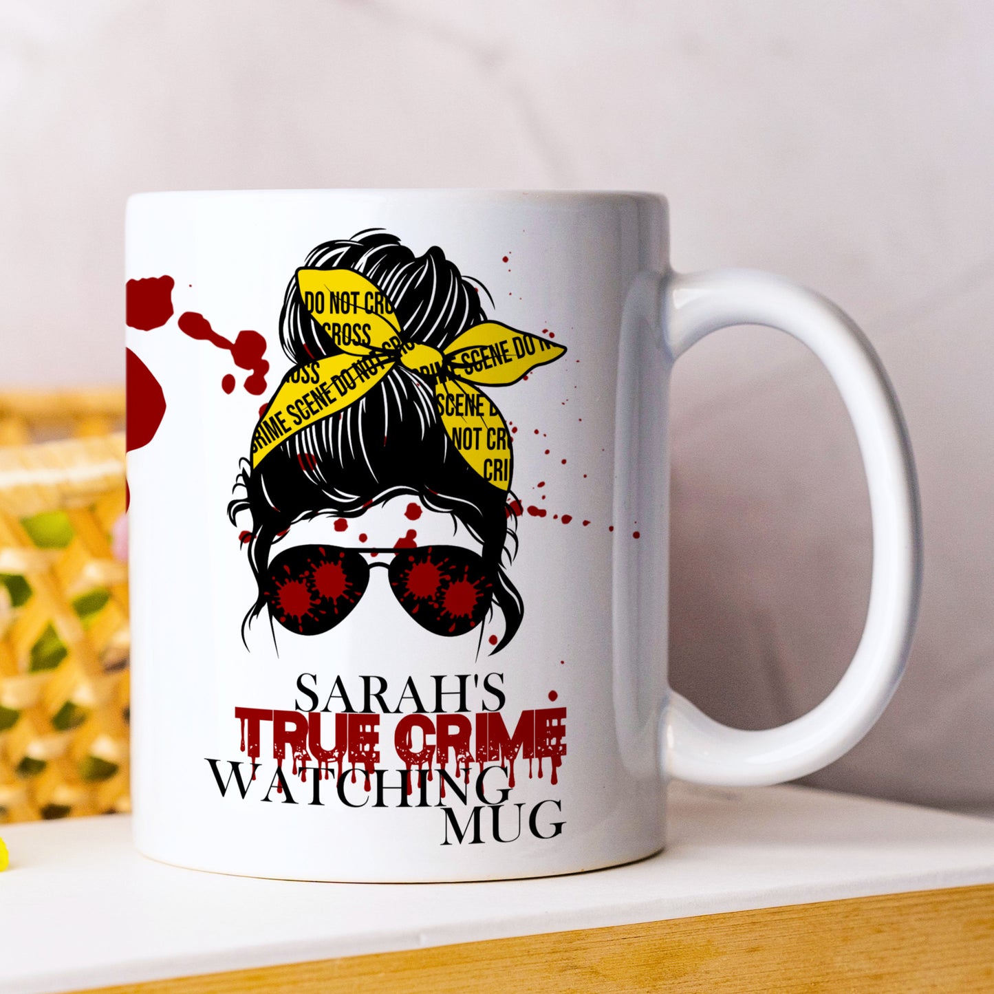PERSONALISED MESSY BUN TRUE CRIME MUG MG046