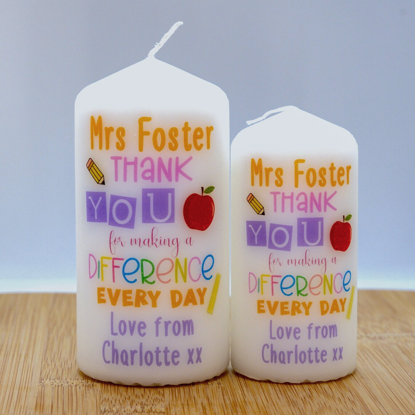 PERSONALISED MAKING A DIFFERENCE CANDLE P068