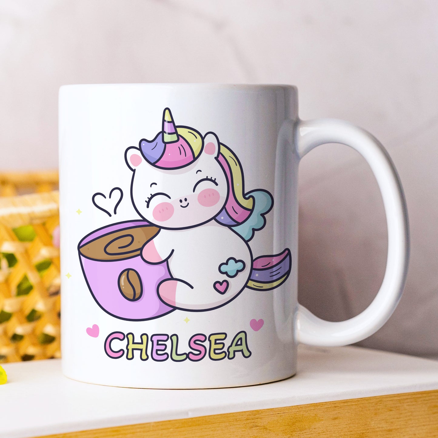 PERSONALISED PASTEL UNICORN MUG MG045