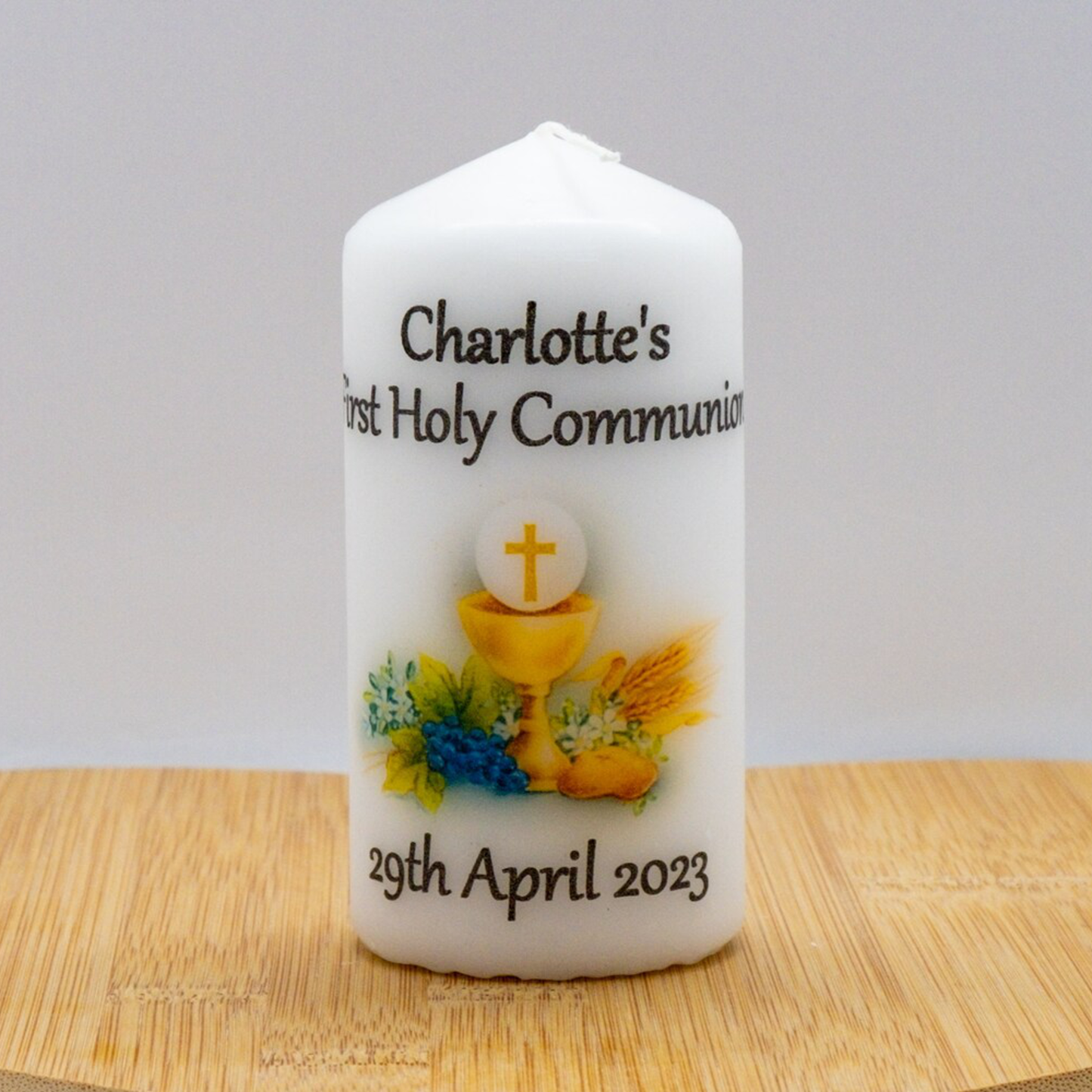 PERSONALISED 12CM CHRISTENING CANDLE P011