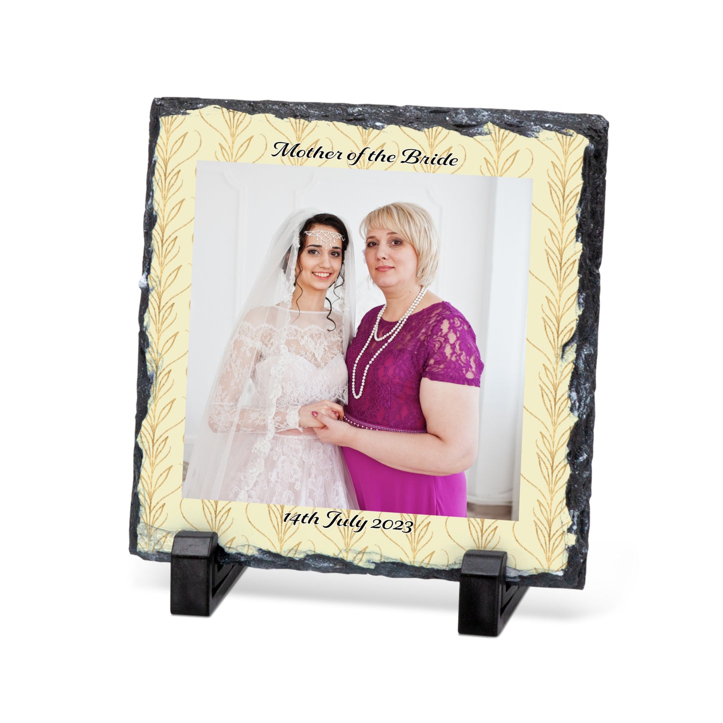 PERSONALISED WEDDING PHOTO ROCK SLATE - SL019