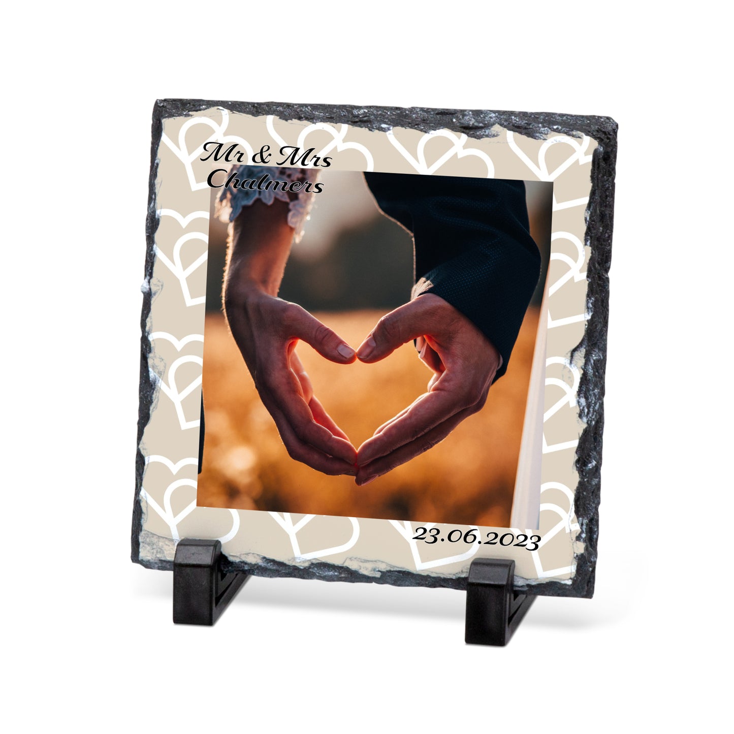 PERSONALISED WEDDING PHOTO ROCK SLATE - SL018