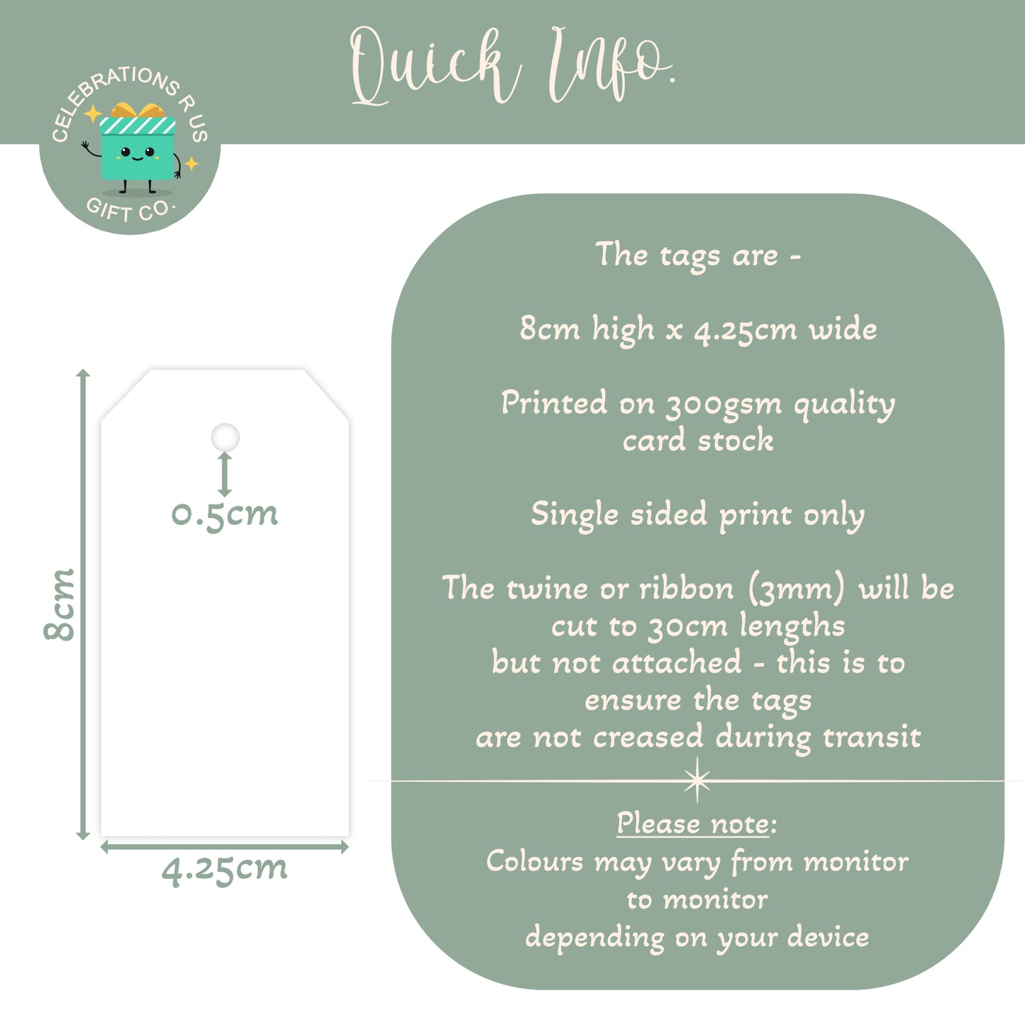 10 x CHRISTMAS DELIVERY GIFT TAGS