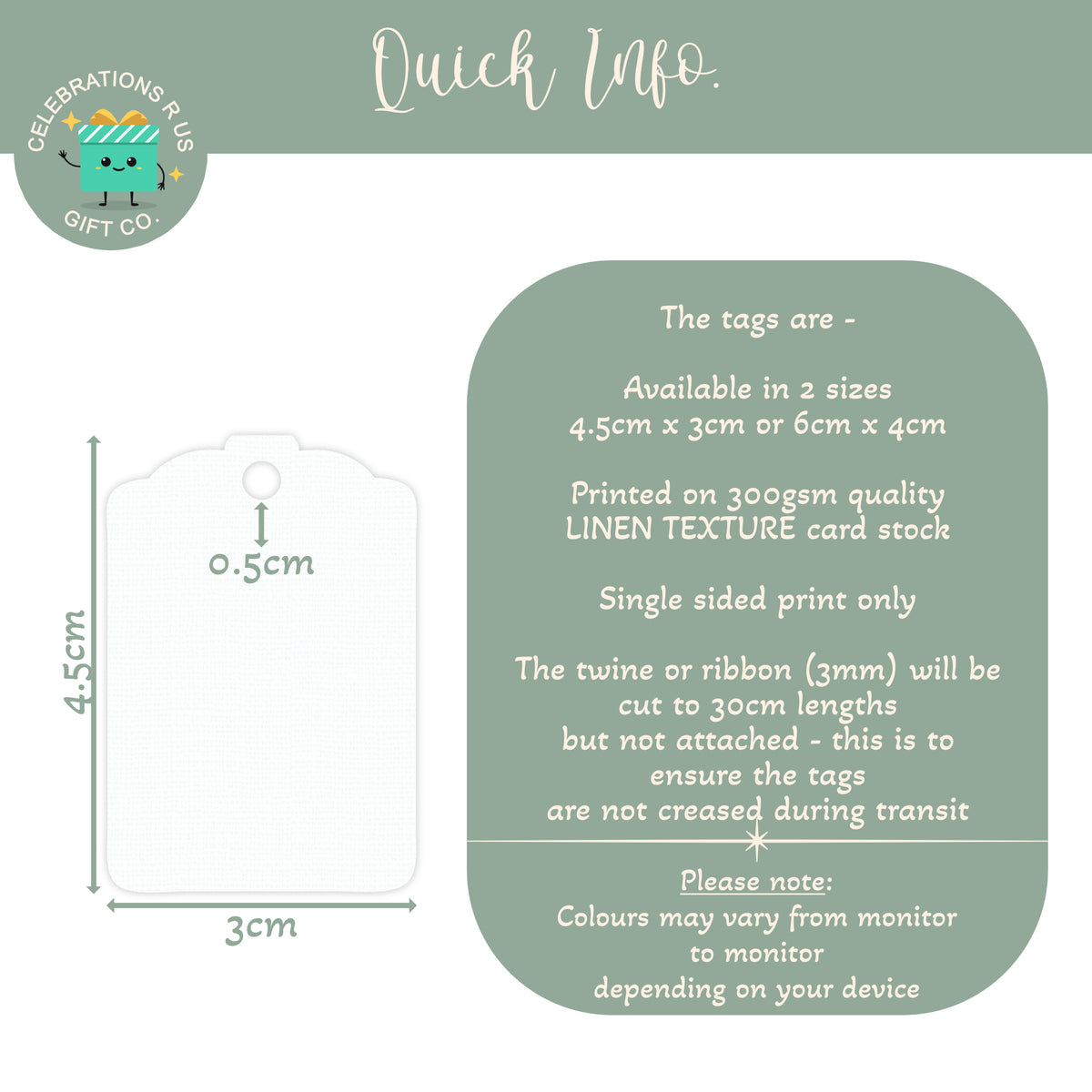Personalised Baby Shower Favour Gift Tags – Baby Feet & Balloons