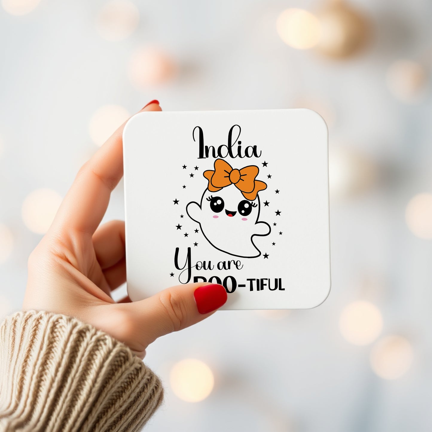PERSONALISED GHOST MUG AND COASTER SET MG068