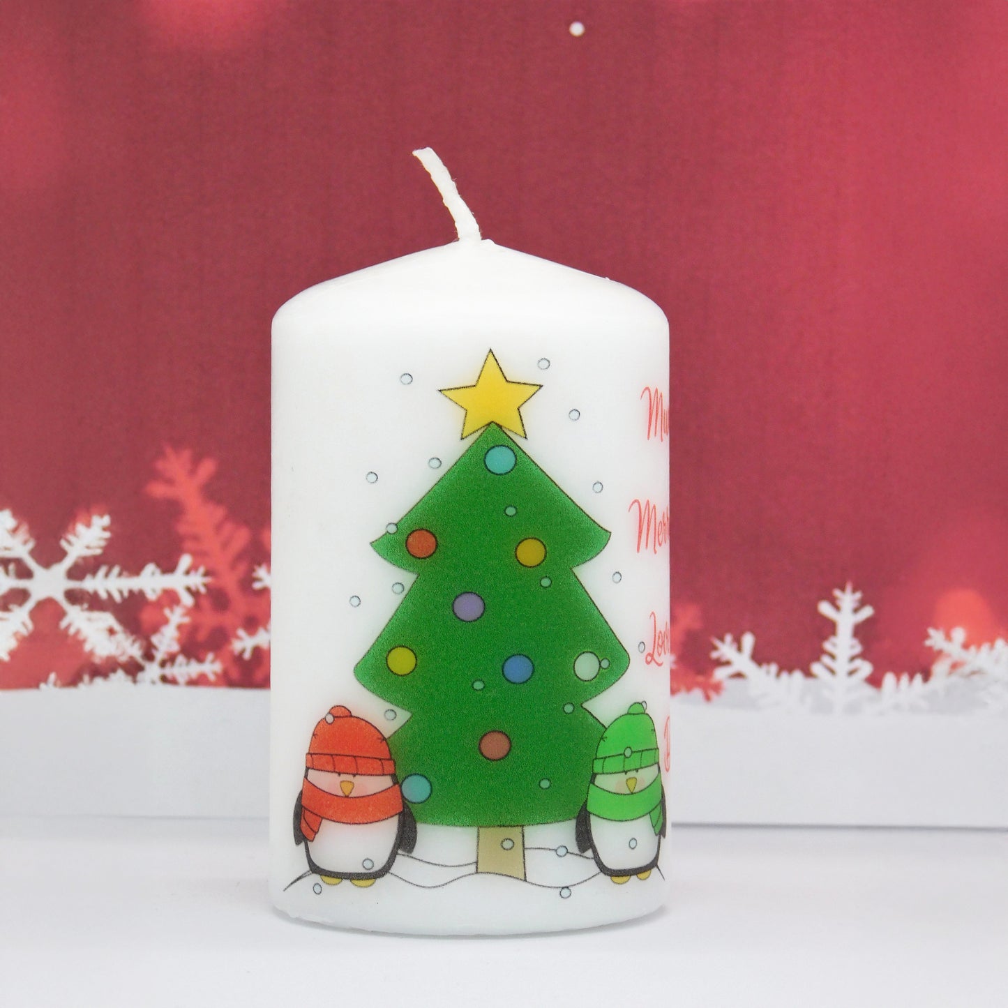 PERSONALISED CHRISTMAS TREE CANDLE