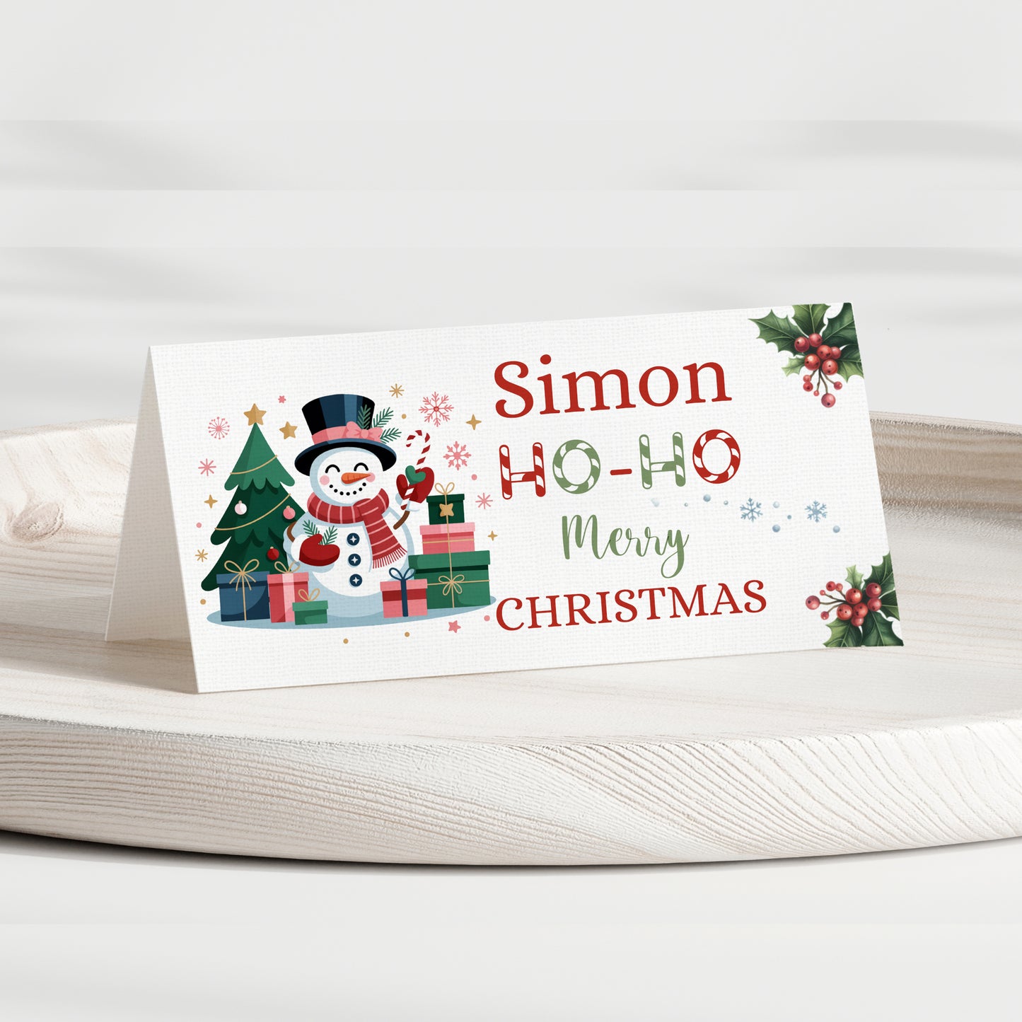 CUSTOM CHRISTMAS PLACE CARDS