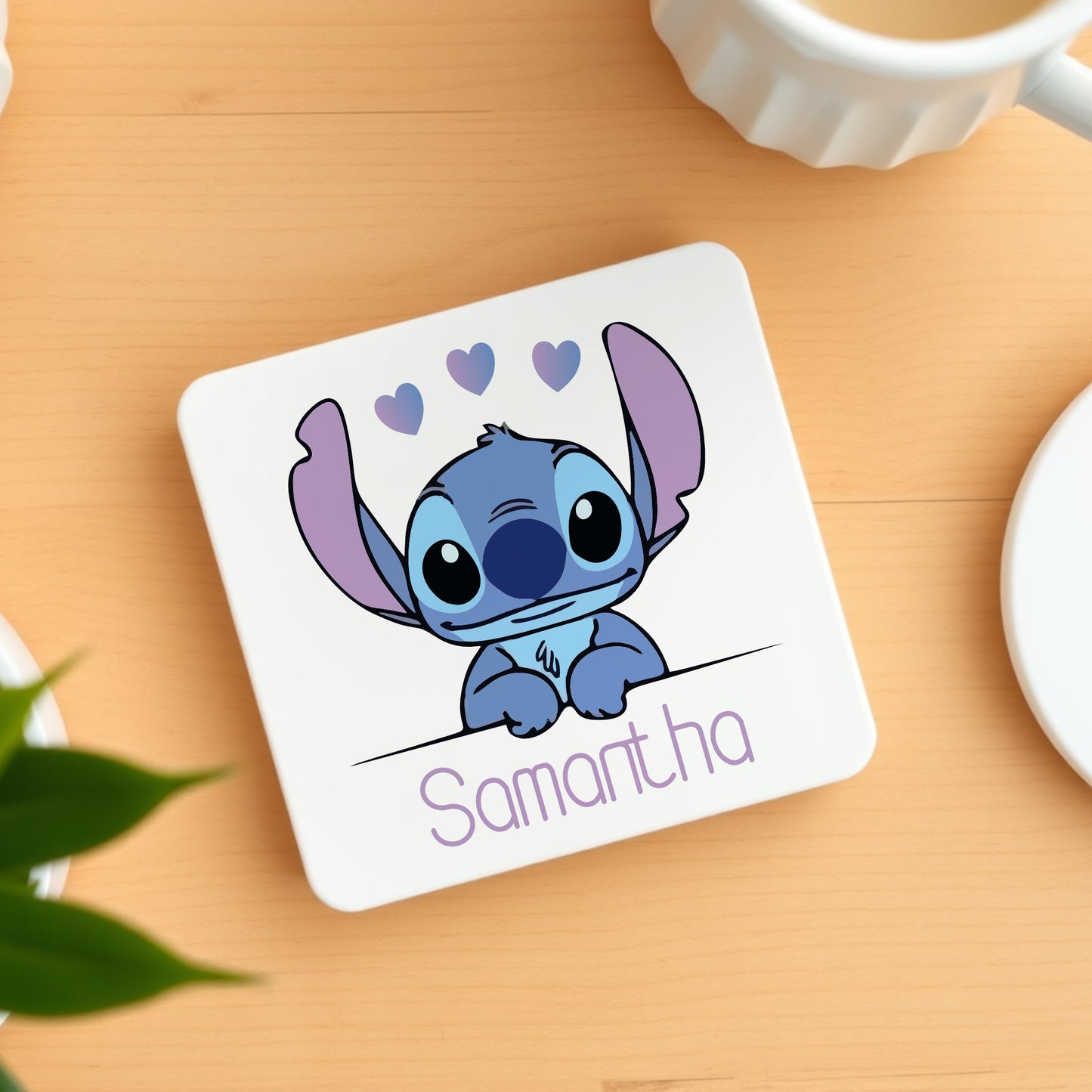PERSONALISED STITCH MUG AND COASTER