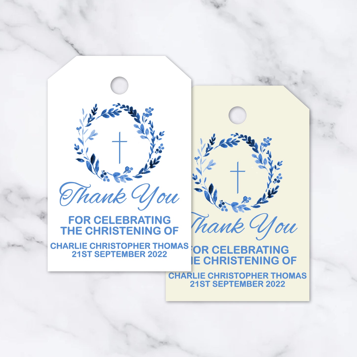 PERSONALISED PK15 BAPTISM, CHRISTENING, HOLY COMMUNION TAGS T025