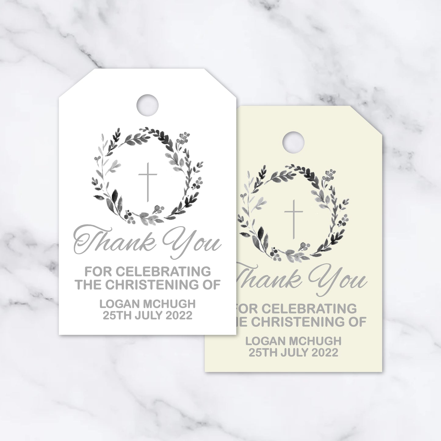 PERSONALISED PK15 BAPTISM, CHRISTENING, HOLY COMMUNION TAGS T025