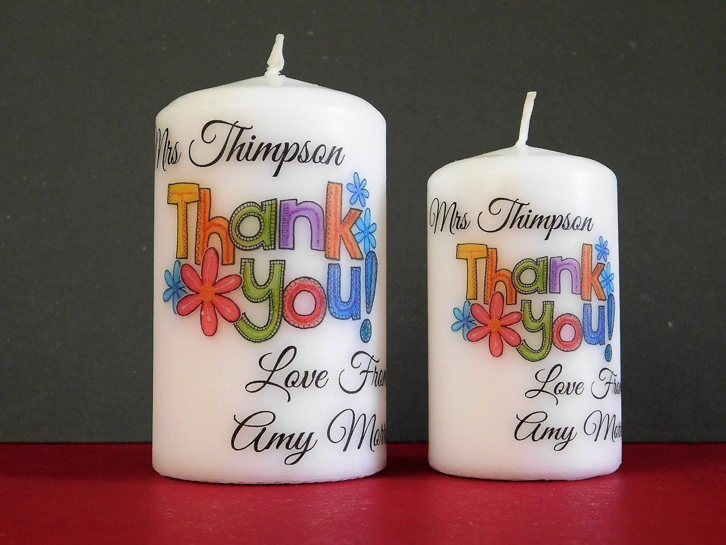 PERSONALISED THANK YOU TEACHER CANDLES