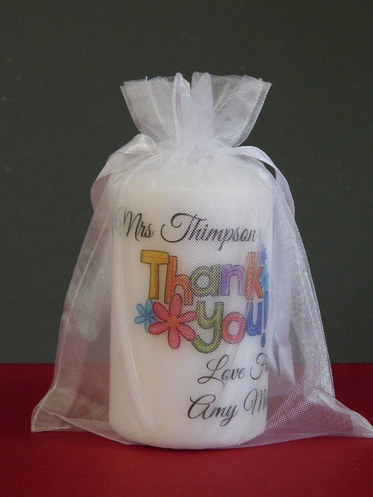 PERSONALISED THANK YOU TEACHER CANDLES