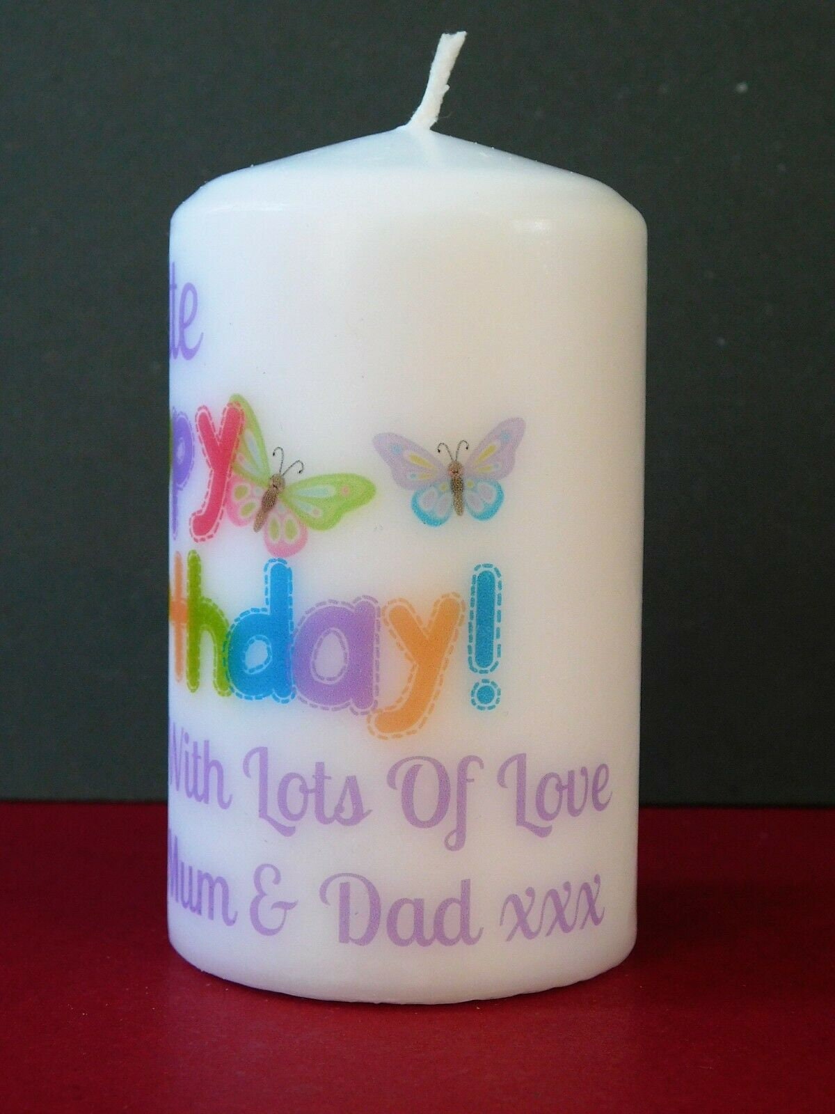 PERSONALISED HAPPY BIRTHDAY CANDLE - AVAILABLE IN TWO SIZES AND DESIGNS