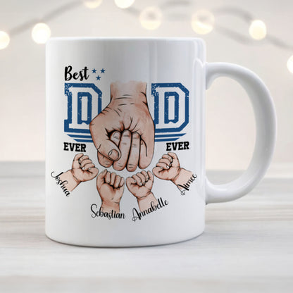 PERSONALISED BEST DAD EVER MUG AND COASTER MG050