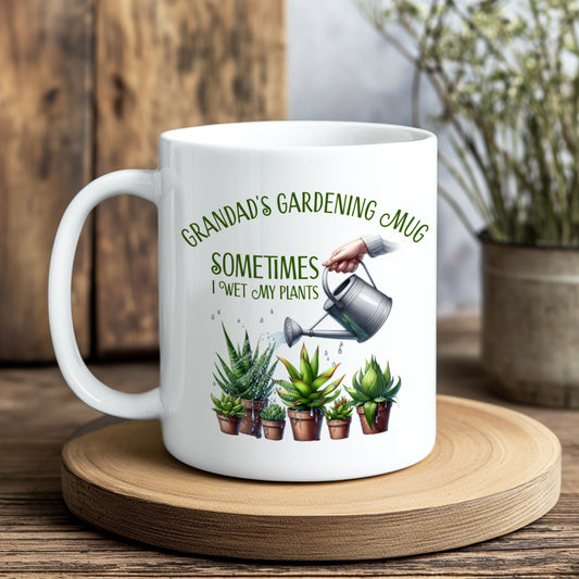 PERSONALISED FUNNY GRANDAD GARDENING MUG AND COASTER MG054