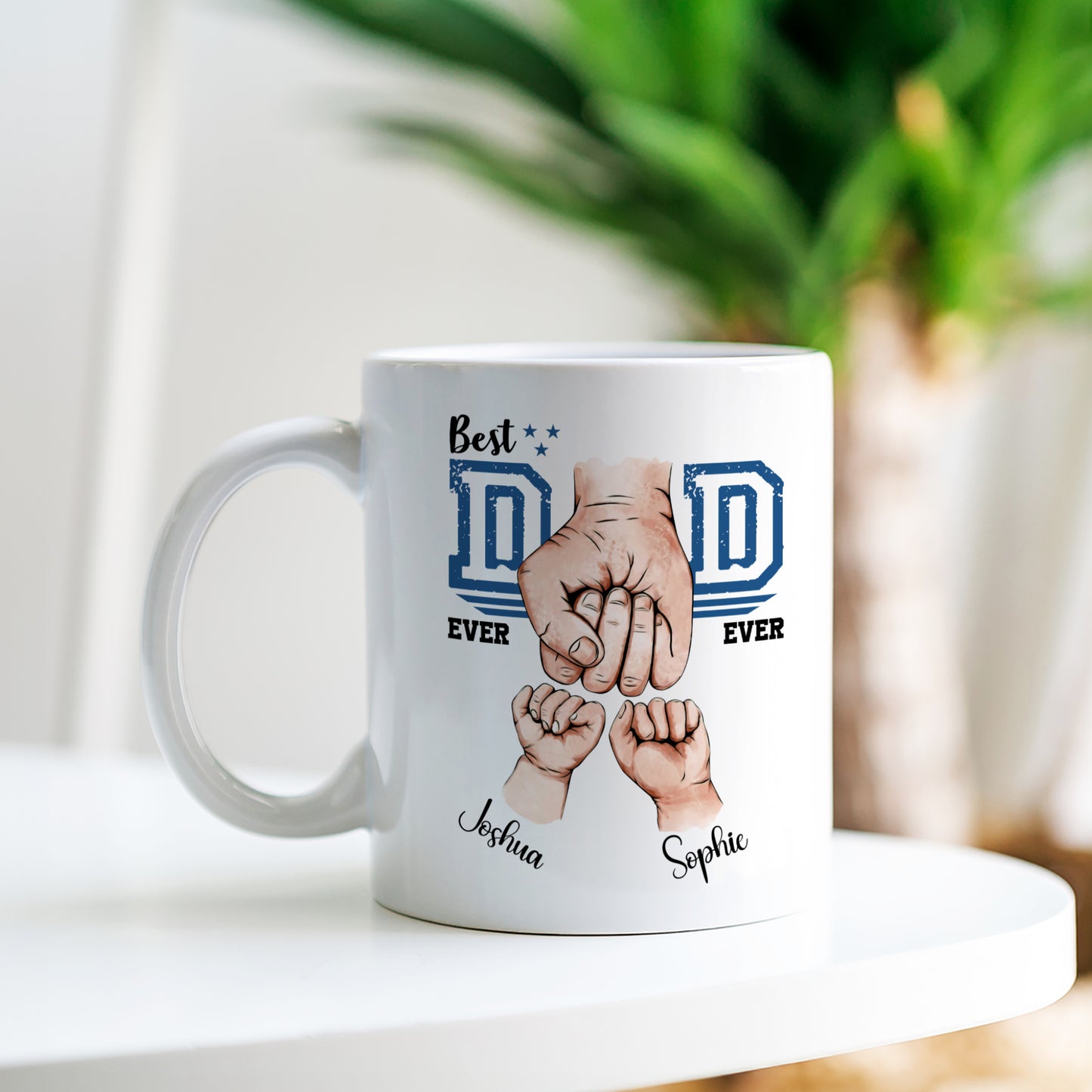 PERSONALISED BEST DAD EVER MUG AND COASTER MG050