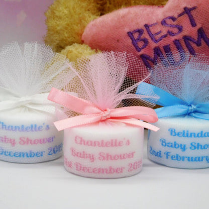 PERSONALISED PK10 ELEPHANT TEALIGHT BABY SHOWER FAVOURS TL005